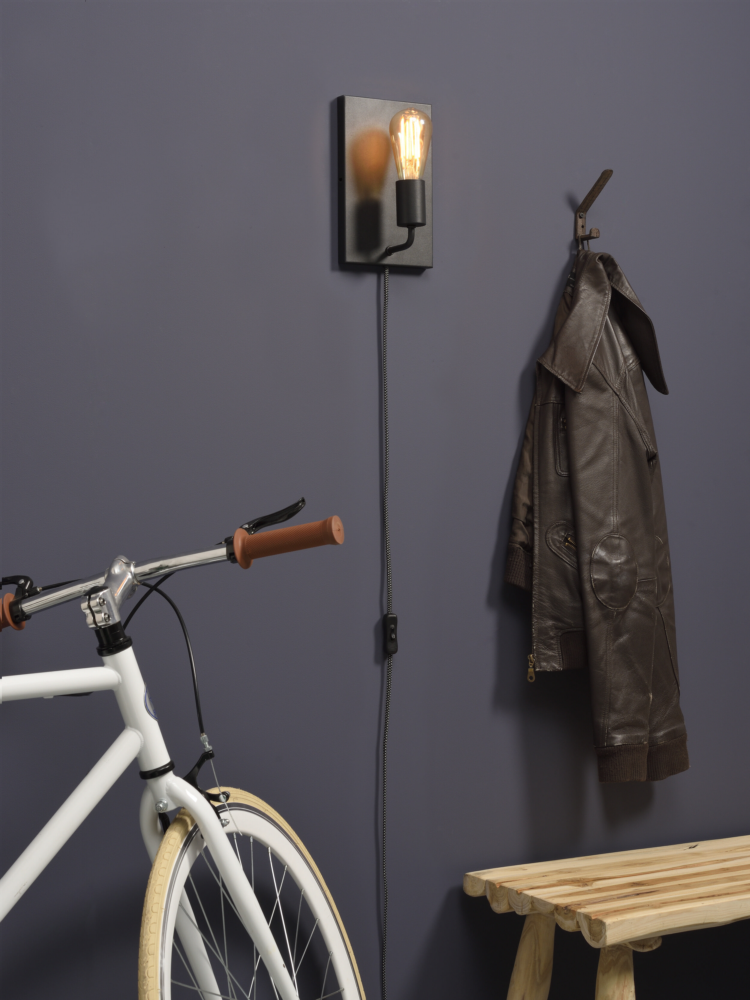 its about RoMi Wandlamp 'Madrid' 25cm, kleur Zwart