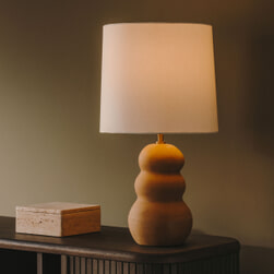 Kave Home Tafellamp 'Madsen' Terracotta, 55cm hoog