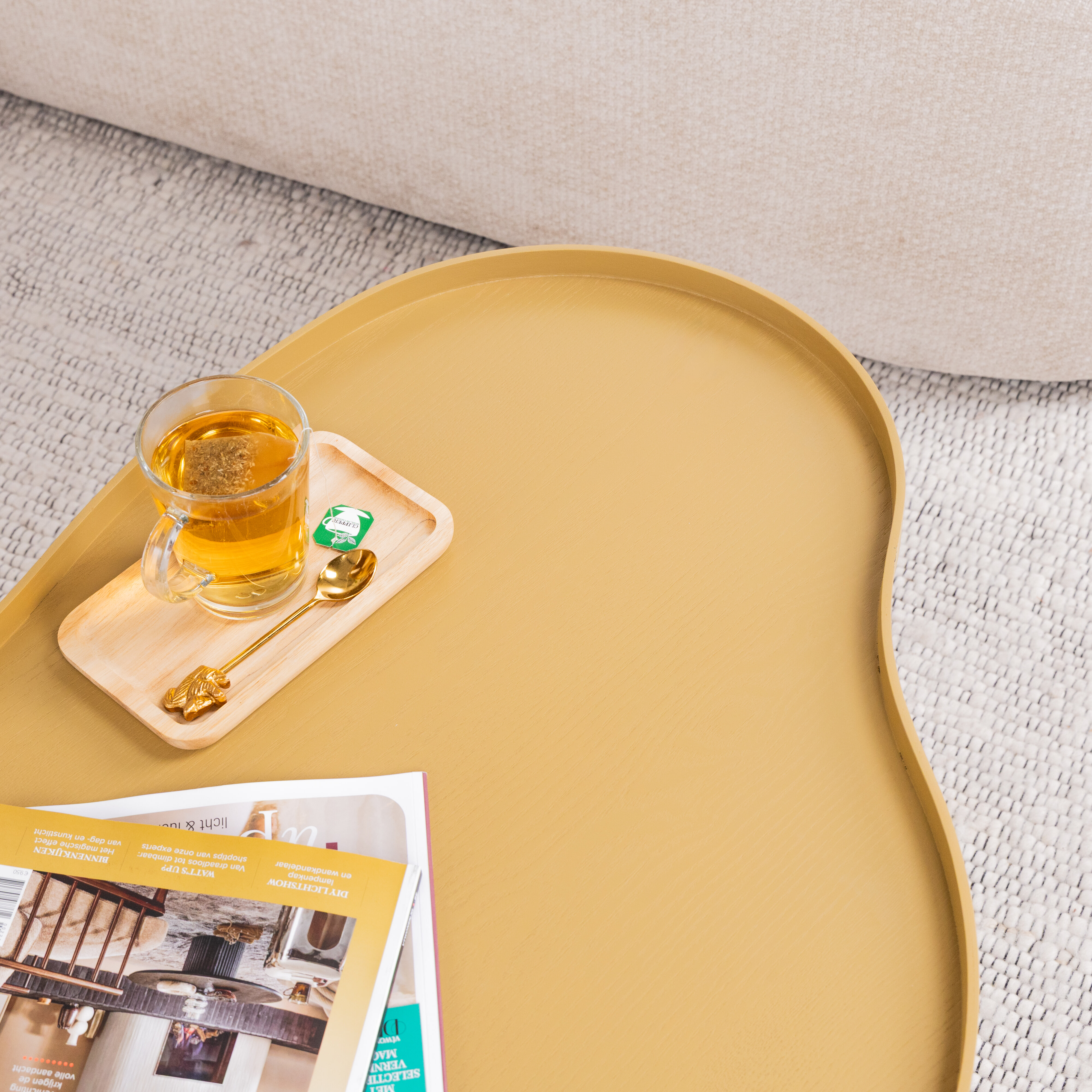 WOOOD Organische Salontafel 'Mae' 100 x 58cm, kleur Alpaca