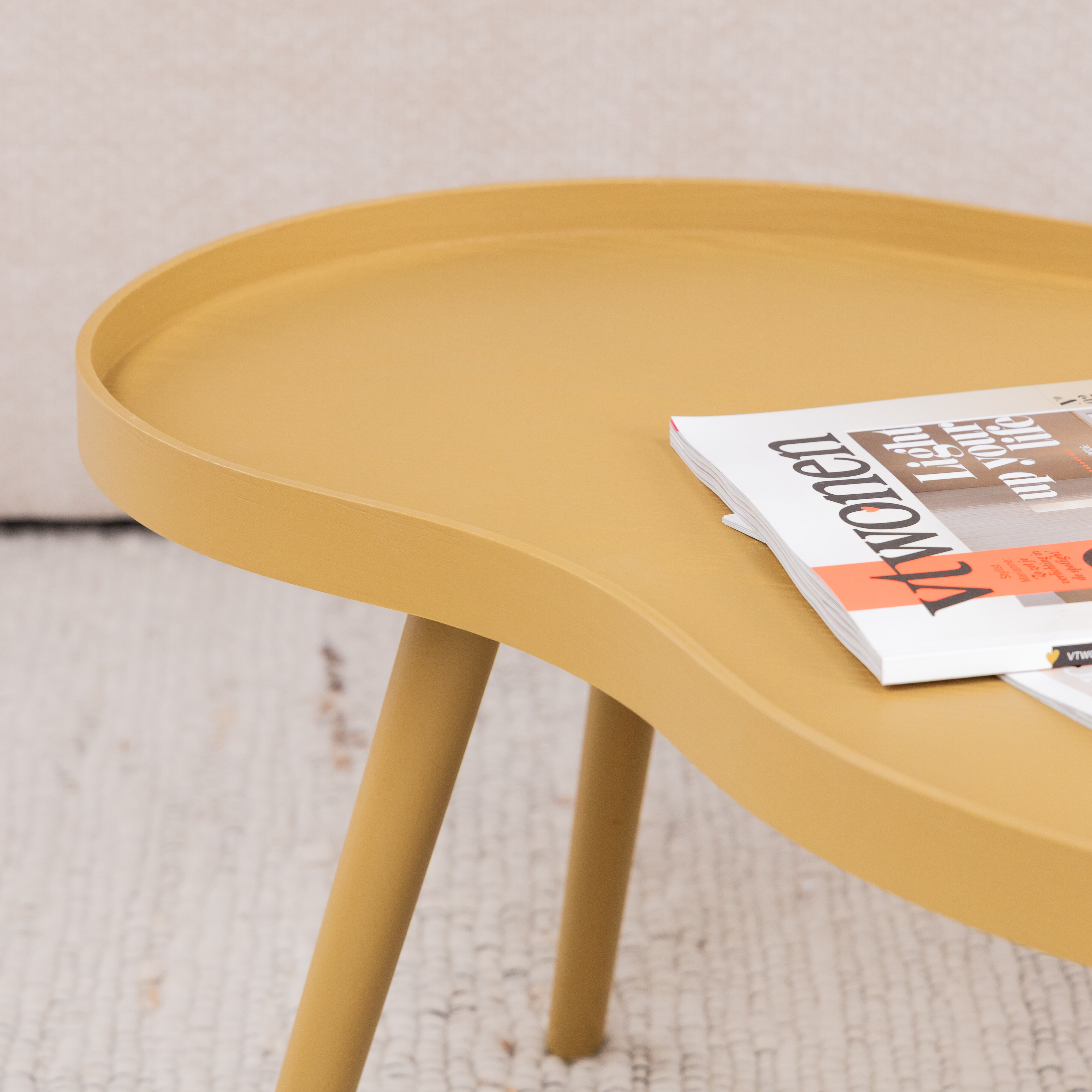 WOOOD Organische Salontafel 'Mae' 100 x 58cm, kleur Alpaca