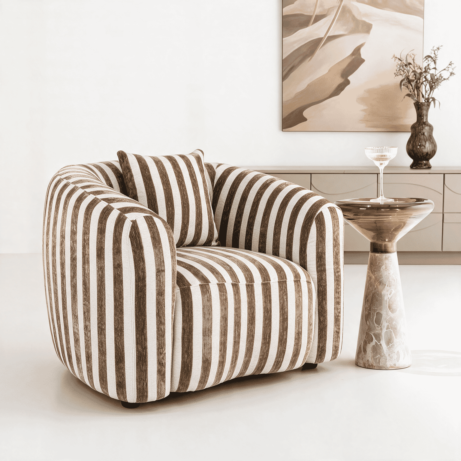 Richmond Fauteuil Luxandra Stripes - Sand
