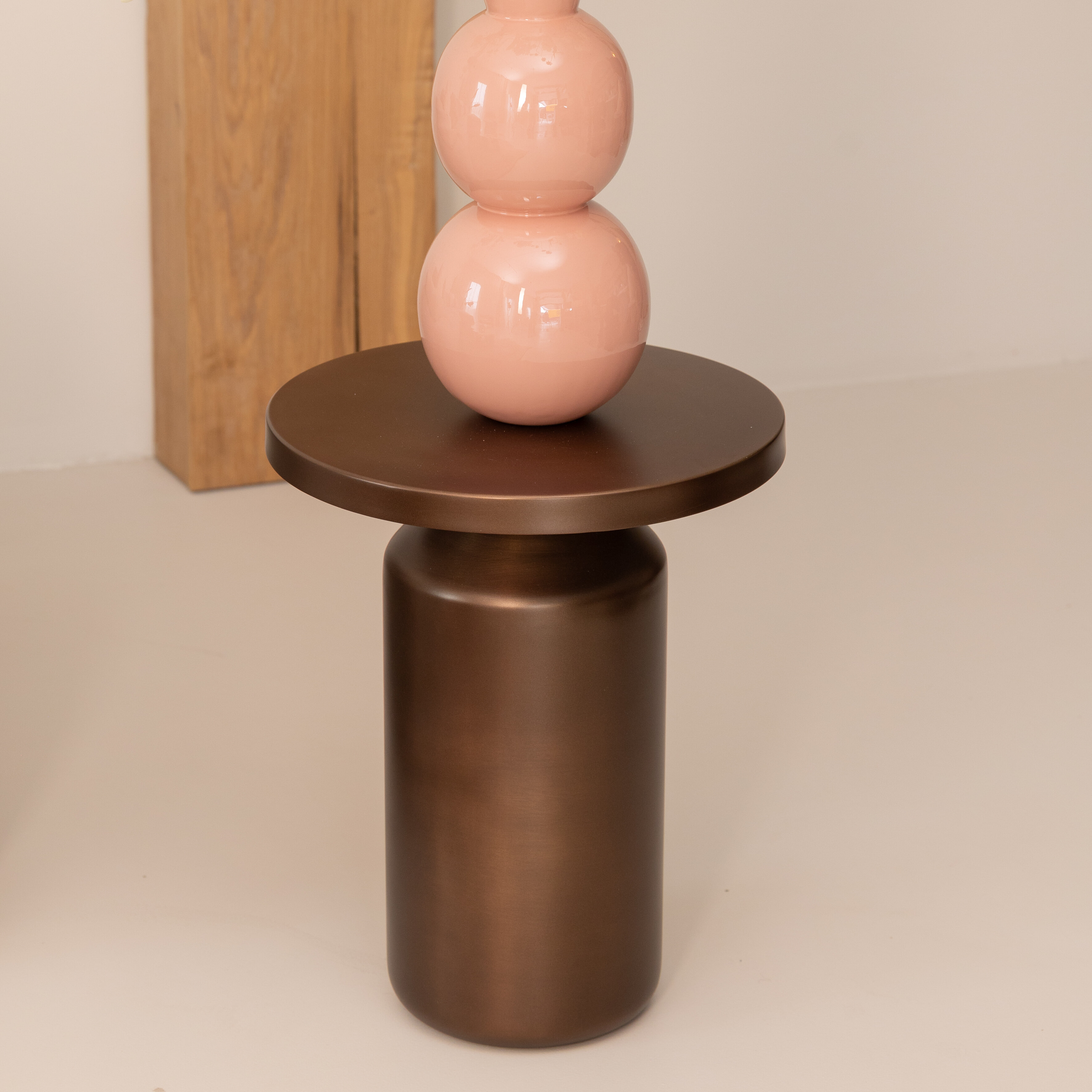 Kave Home Ronde Bijzettafel 'Malya' 40.5cm, kleur Koper