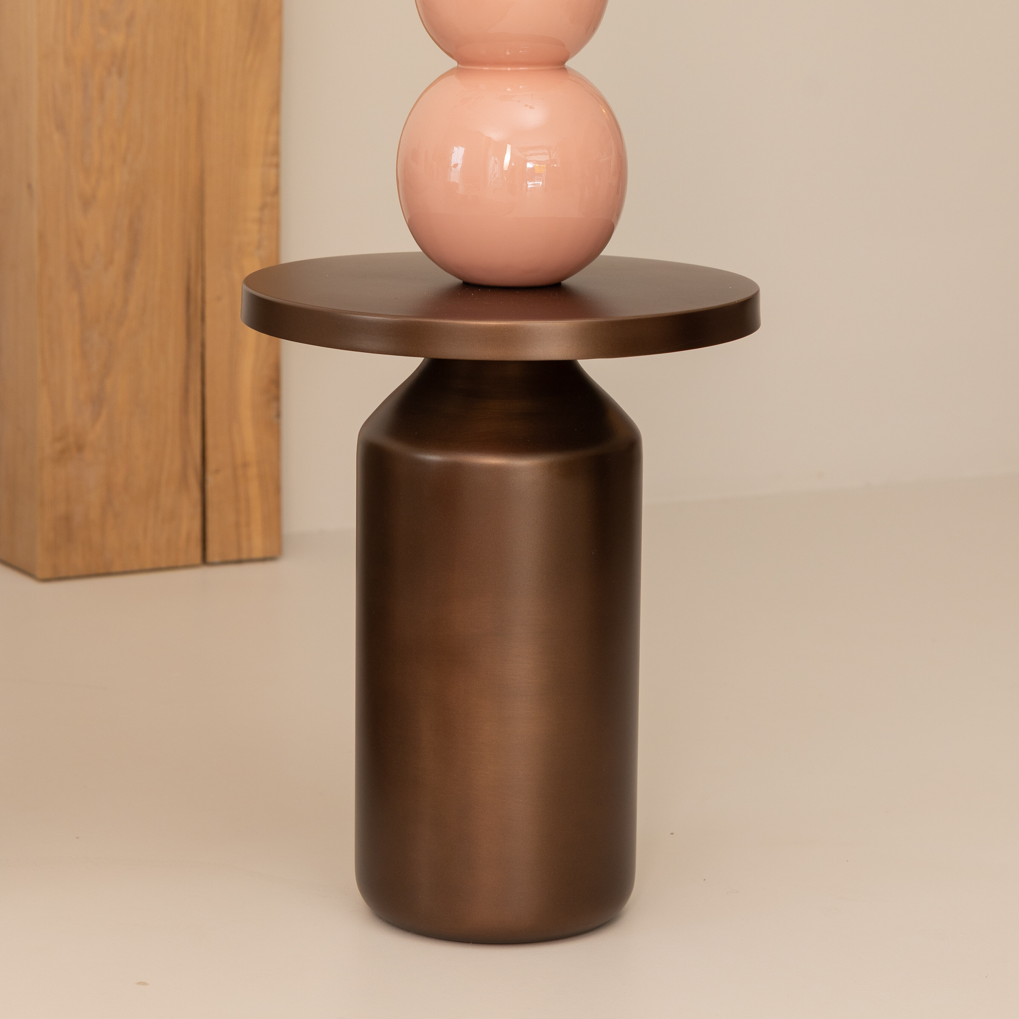 Kave Home Ronde Bijzettafel Malya 40.5cm - Koper