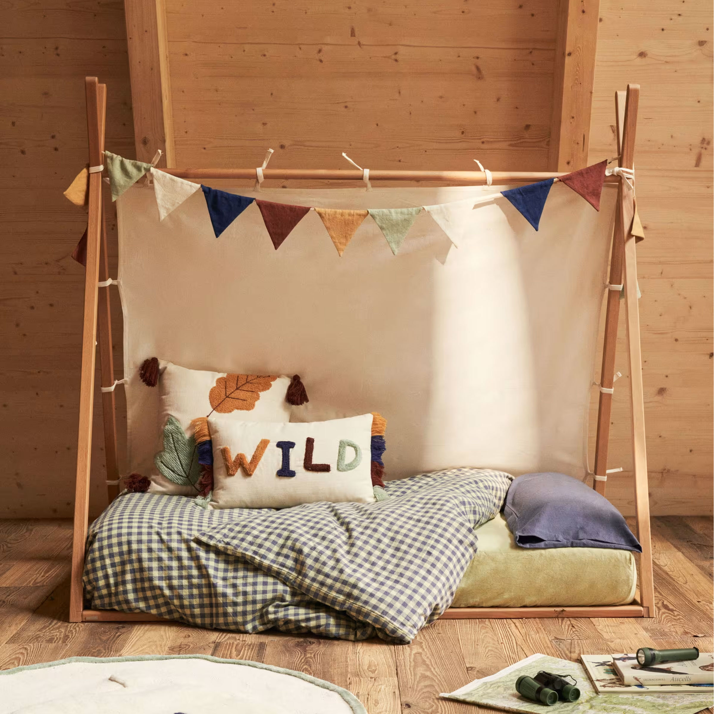 Kave Home Kinderbed 'Maralis' Tipi, kleur Naturel