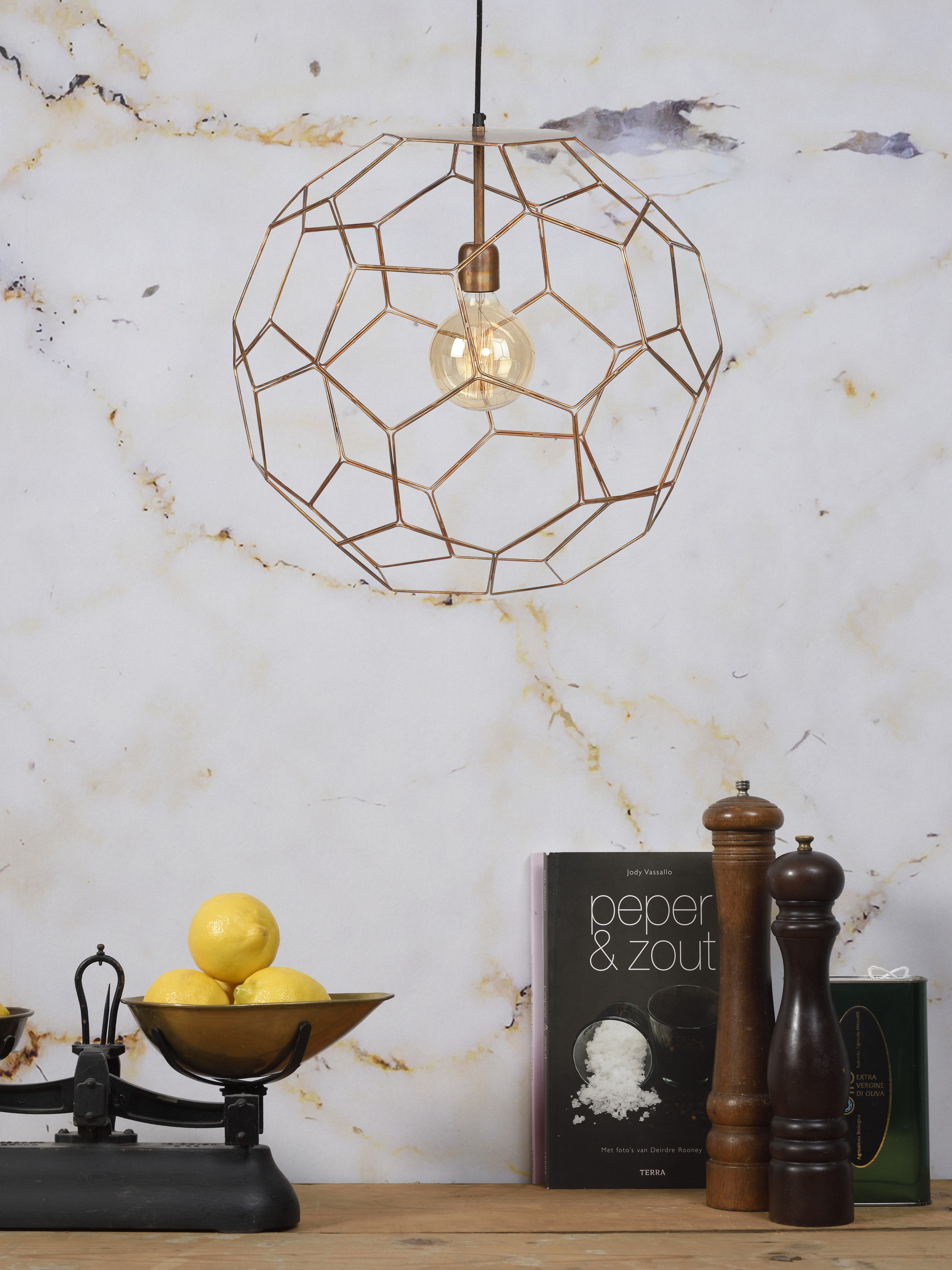 its about RoMi Hanglamp 'Marrakesh' 34cm, kleur Koper