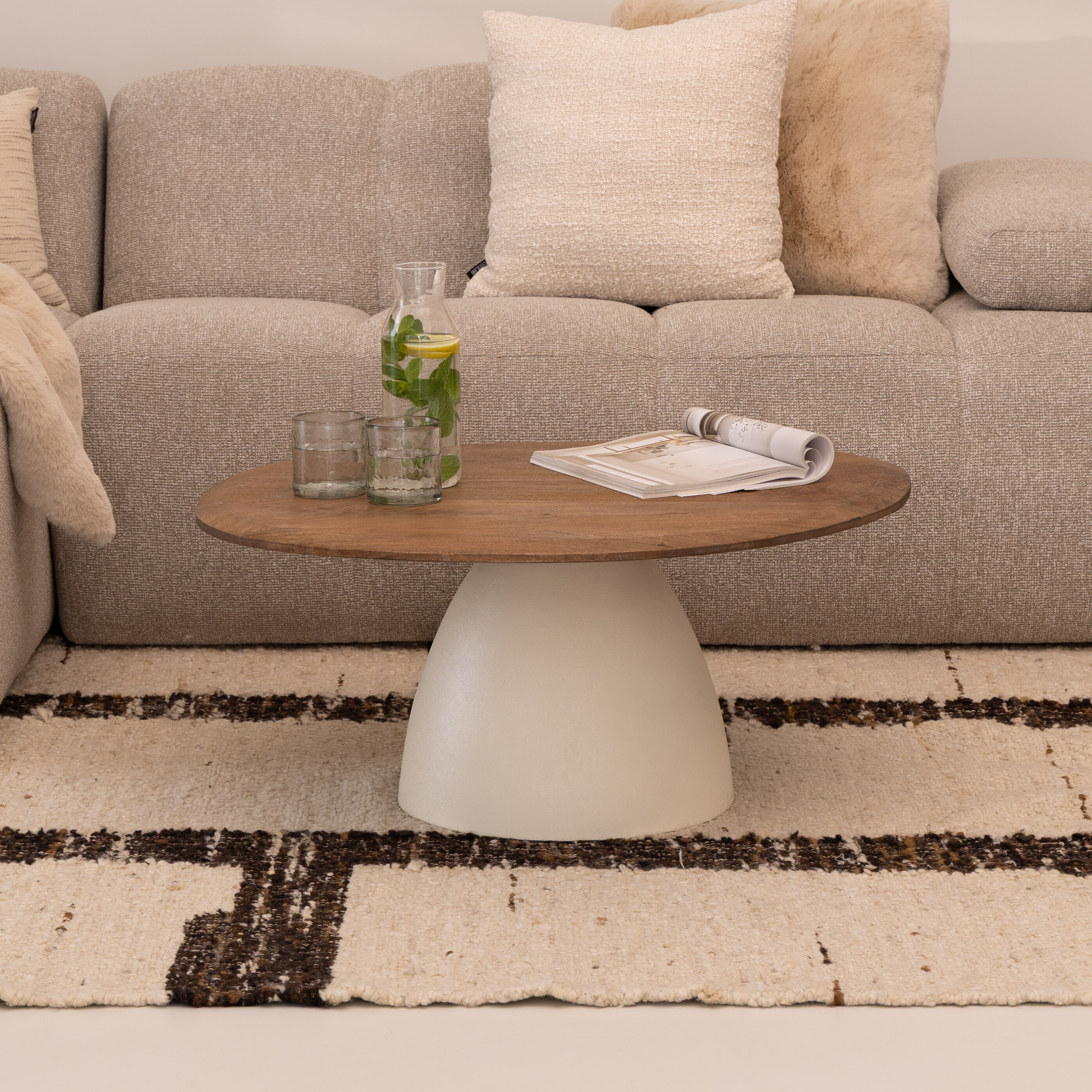 Sohome Organische Salontafel 'Madin' Mangohout, 86cm