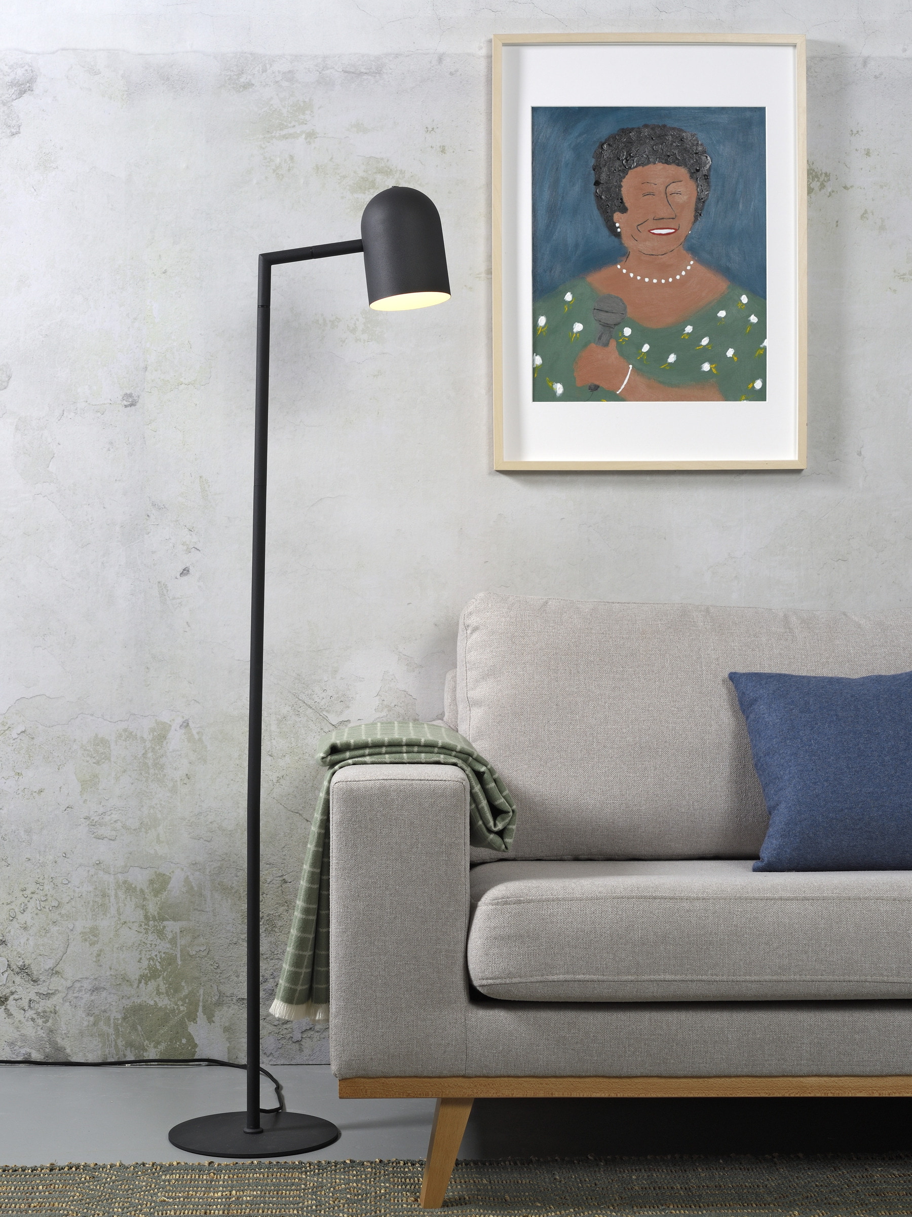 its about RoMi Vloerlamp 'Marseille' 141cm, kleur Zwart