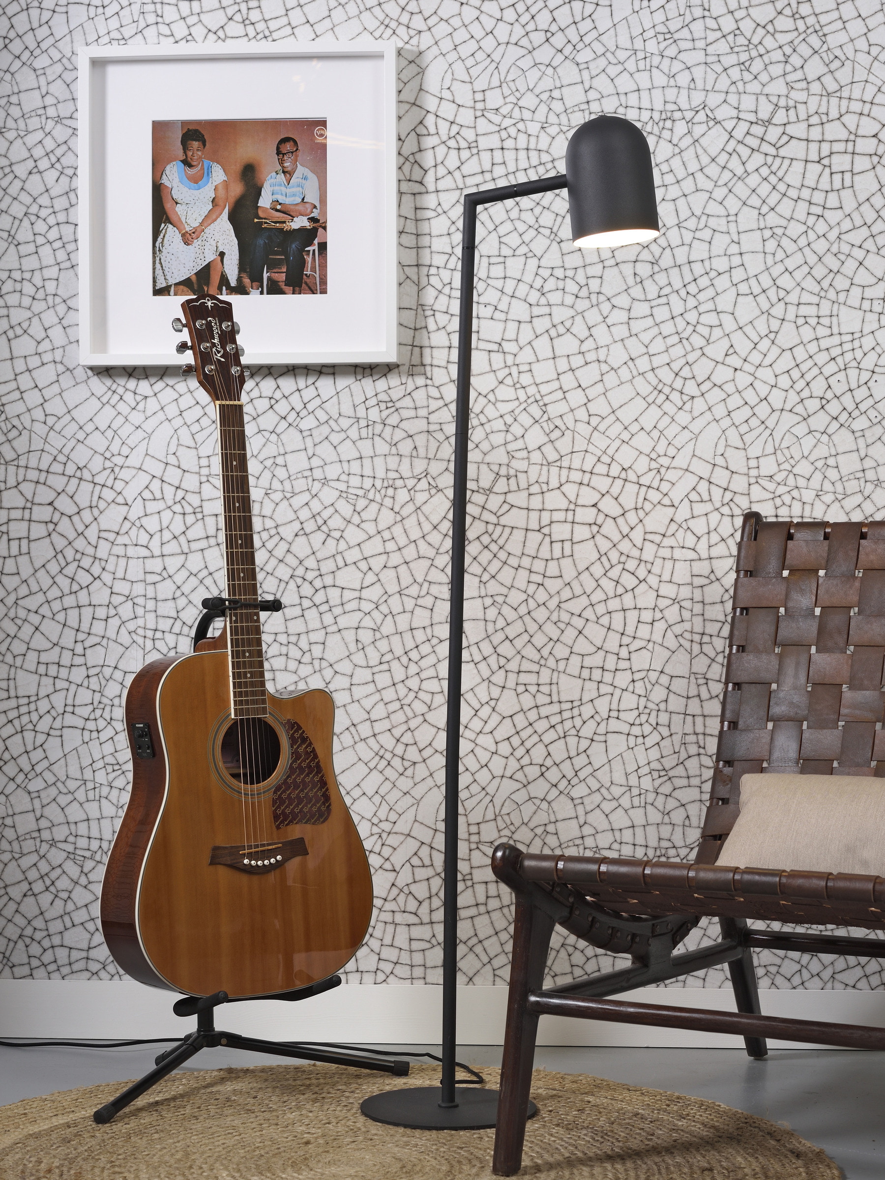 its about RoMi Vloerlamp 'Marseille' 141cm, kleur Zwart
