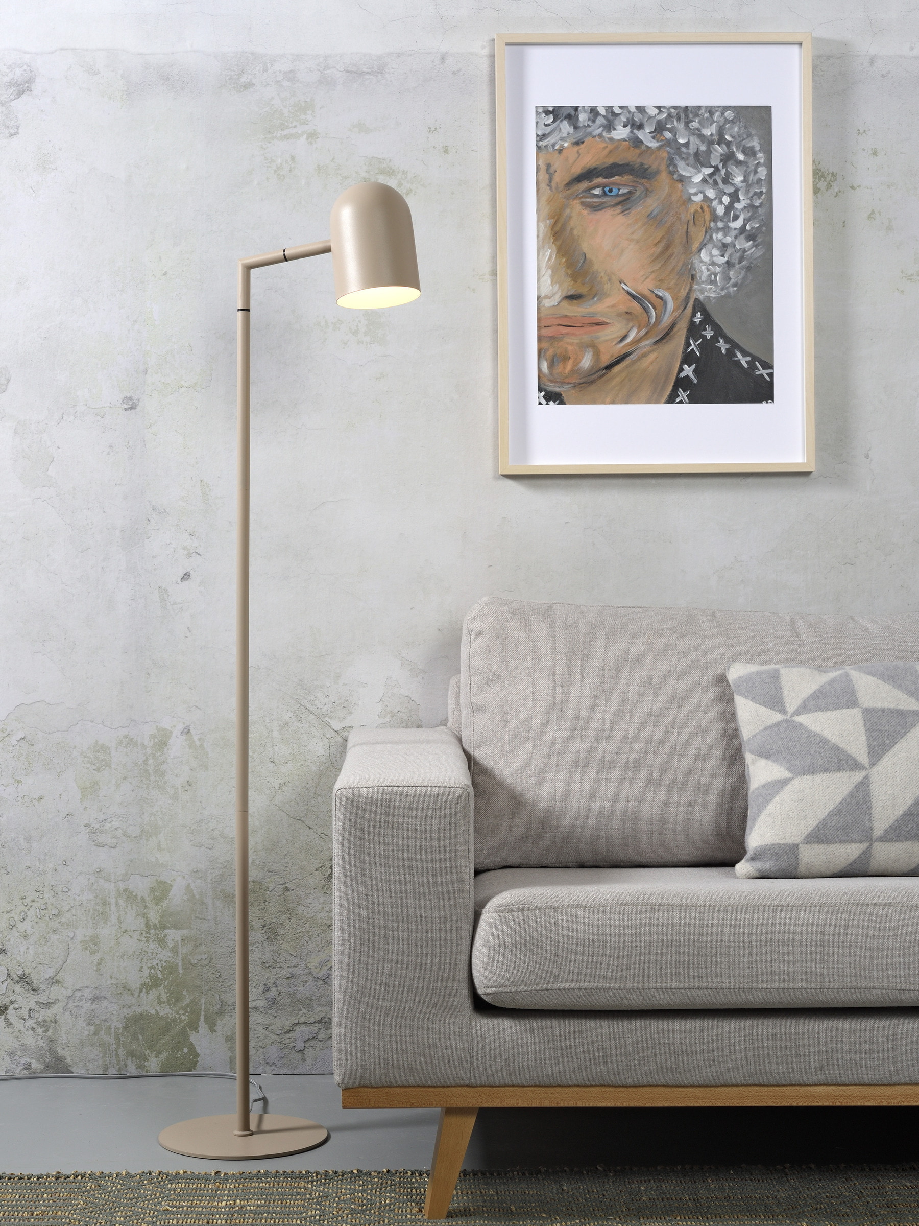 its about RoMi Vloerlamp 'Marseille' 141cm, kleur Zand
