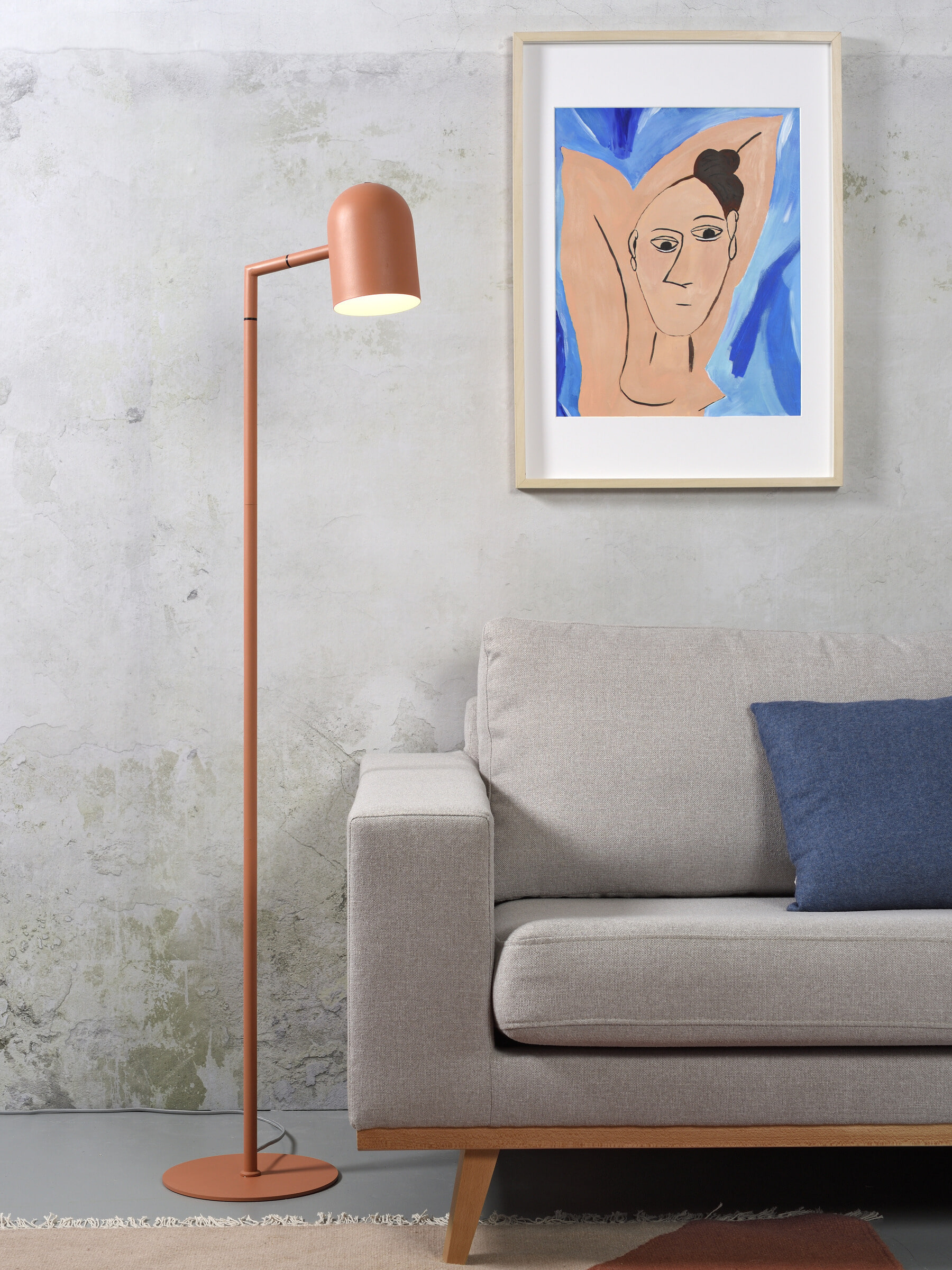 its about RoMi Vloerlamp 'Marseille' 141cm, kleur Terra
