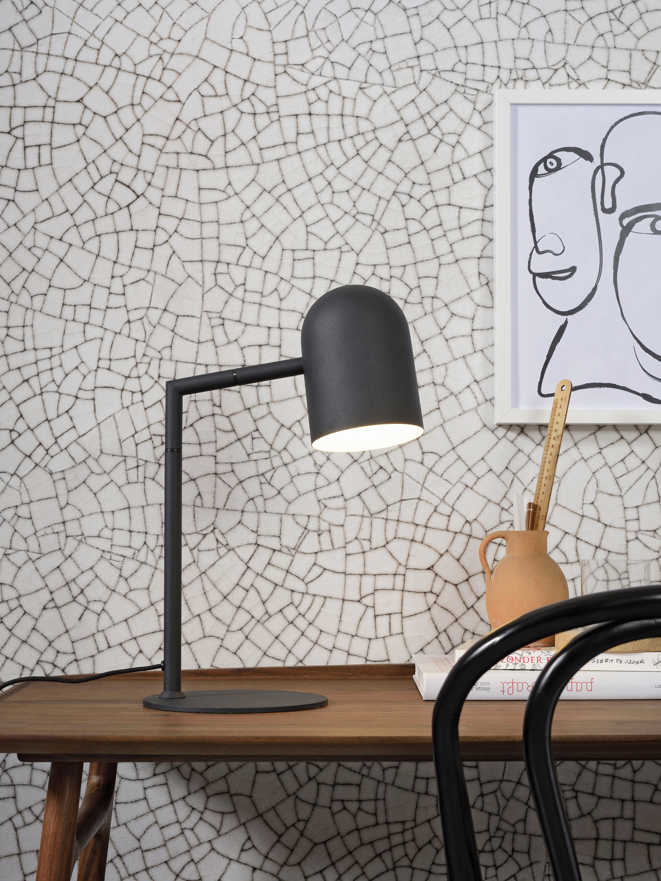its about RoMi Tafellamp 'Marseille' 45cm, kleur Zwart