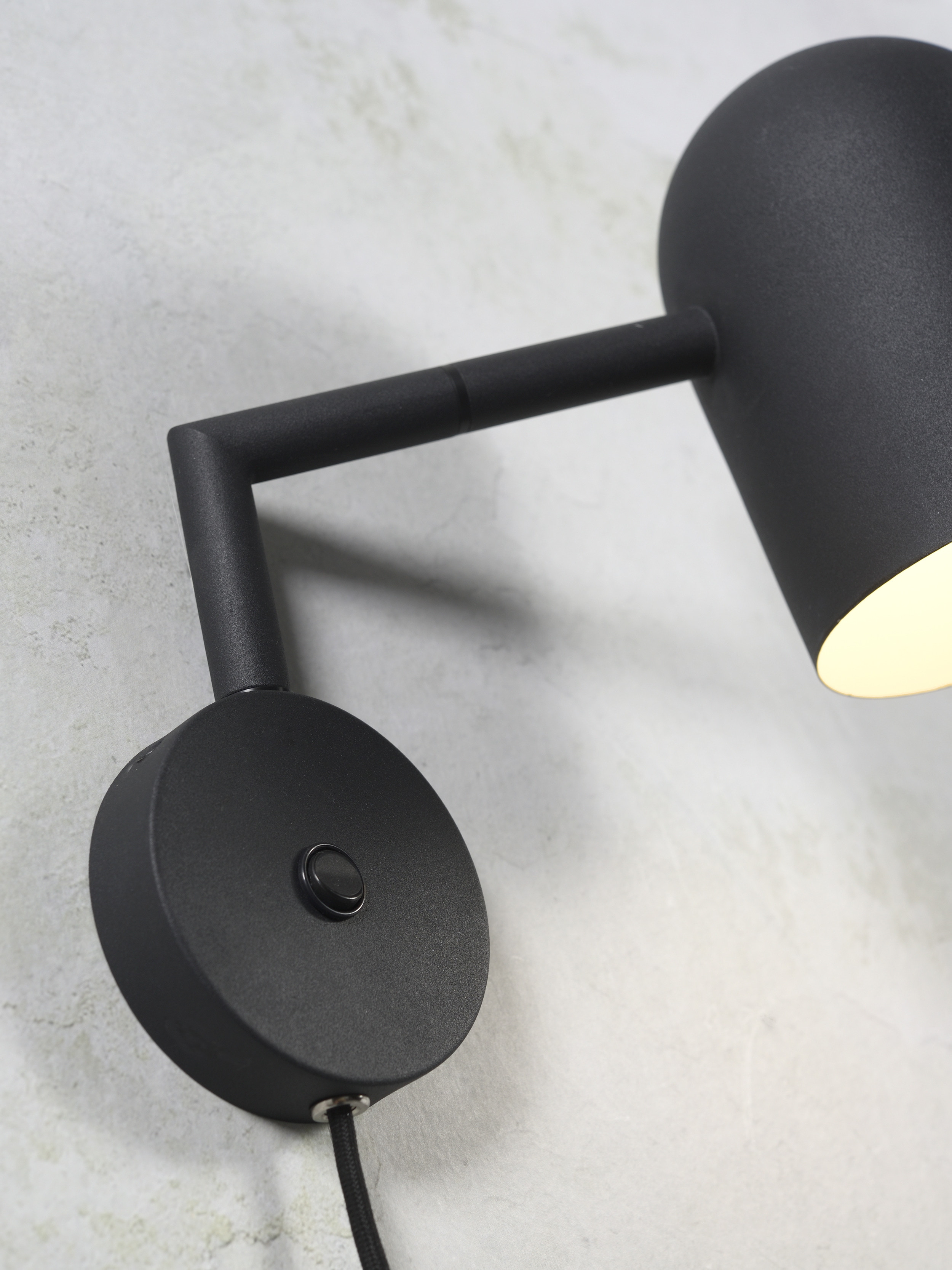 its about RoMi Wandlamp 'Marseille' 26cm, kleur Zwart