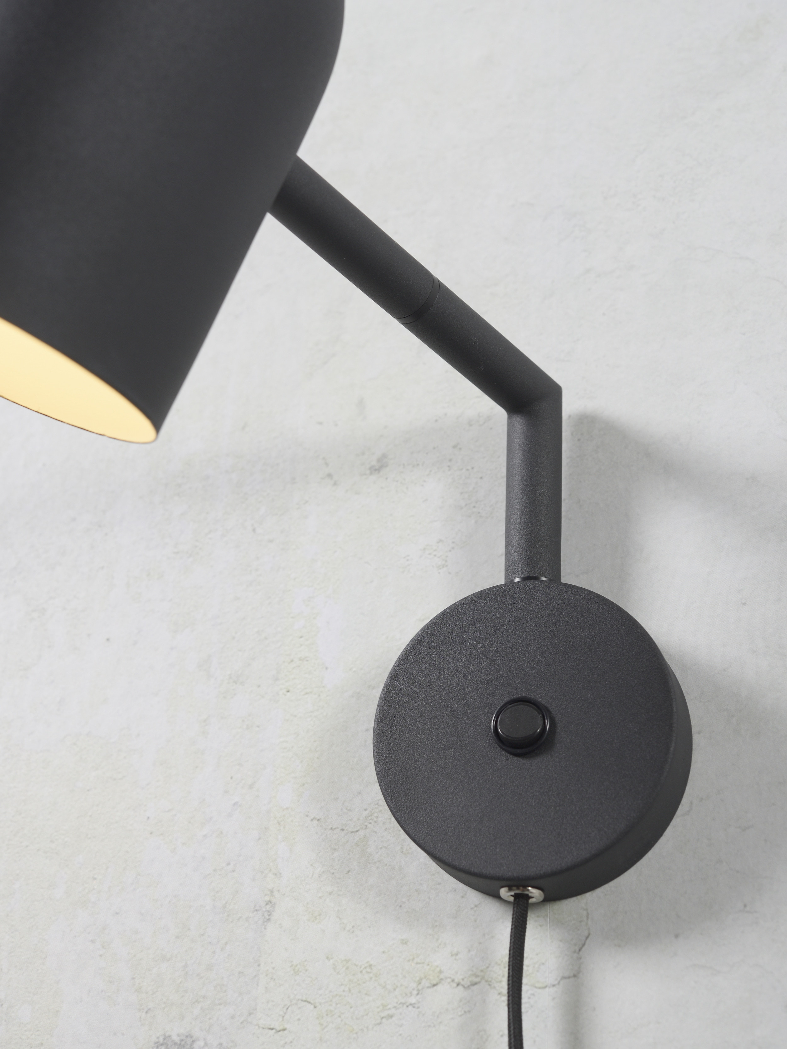 its about RoMi Wandlamp 'Marseille' 26cm, kleur Zwart