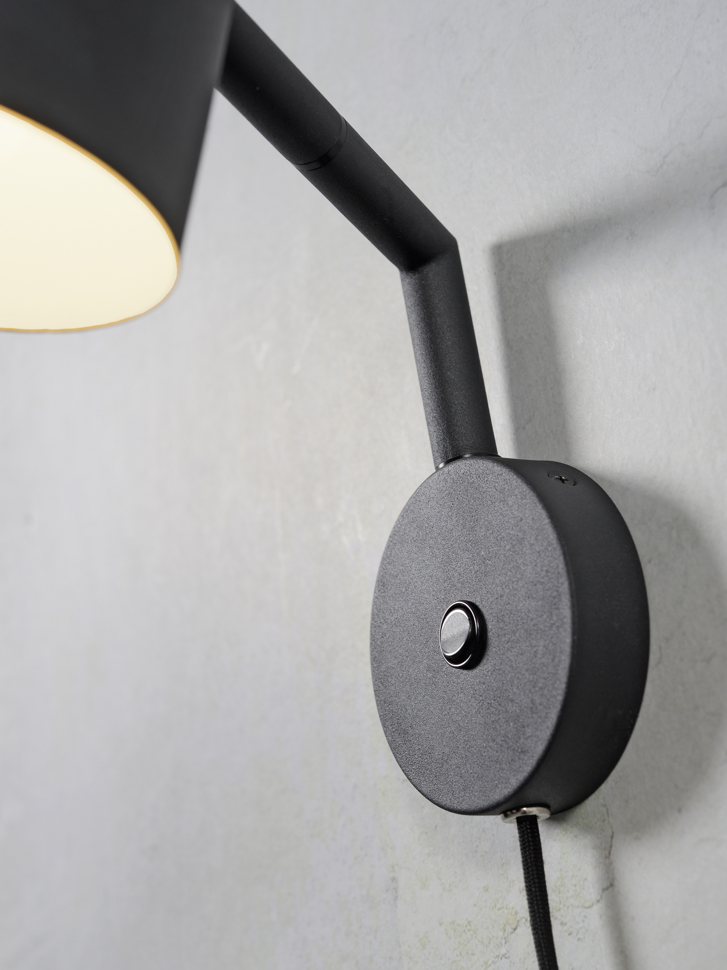 its about RoMi Wandlamp 'Marseille' 26cm, kleur Zwart