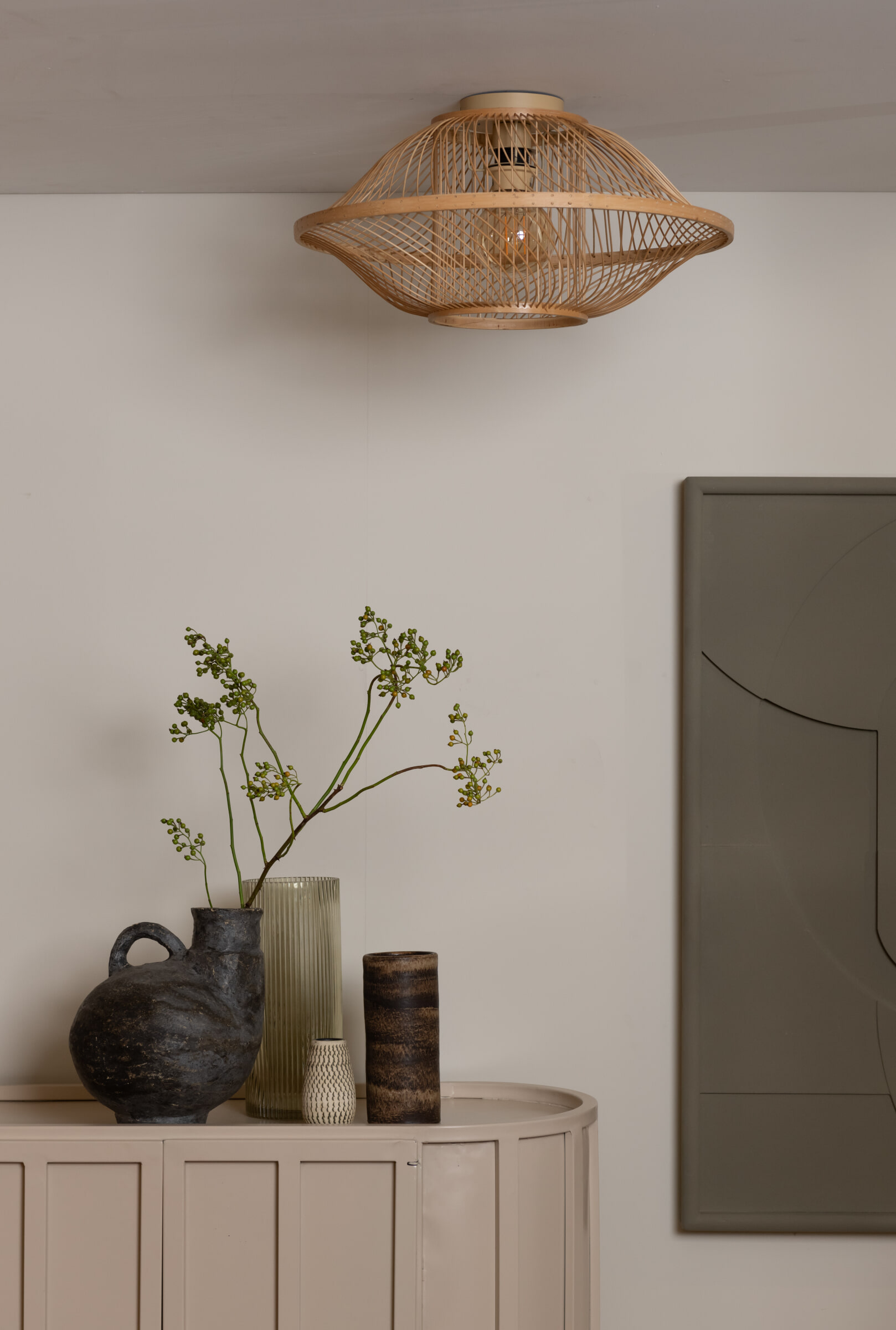 GOOD&MOJO Plafondlamp 'Maui' Bamboe, 50cm, kleur Naturel