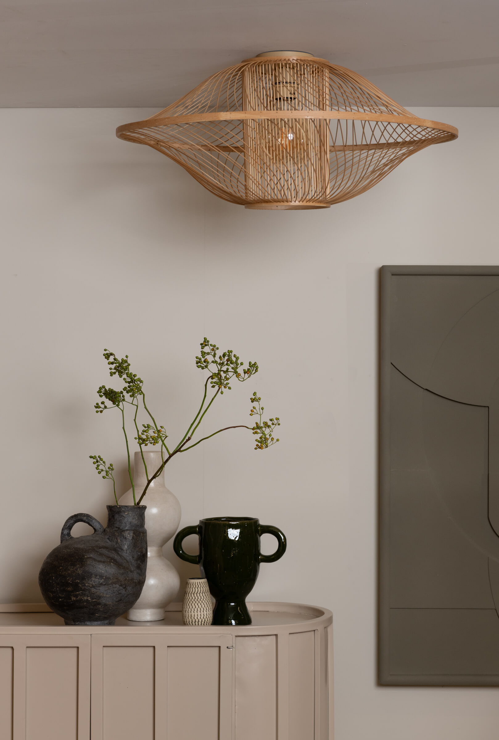 GOOD&MOJO Plafondlamp 'Maui' Bamboe, 70cm, kleur Naturel