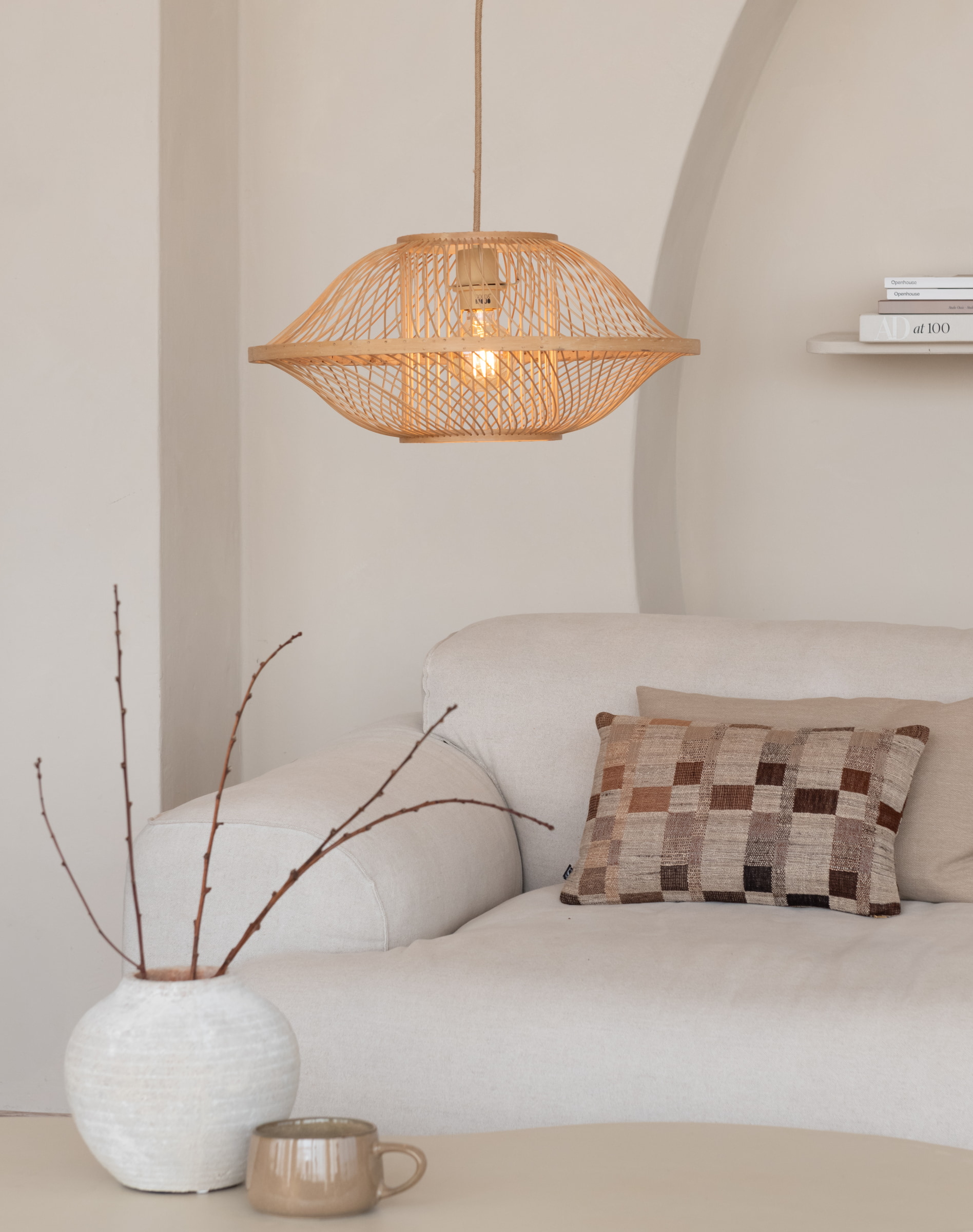 GOOD&MOJO Hanglamp 'Maui' Bamboe, 50cm, kleur Naturel