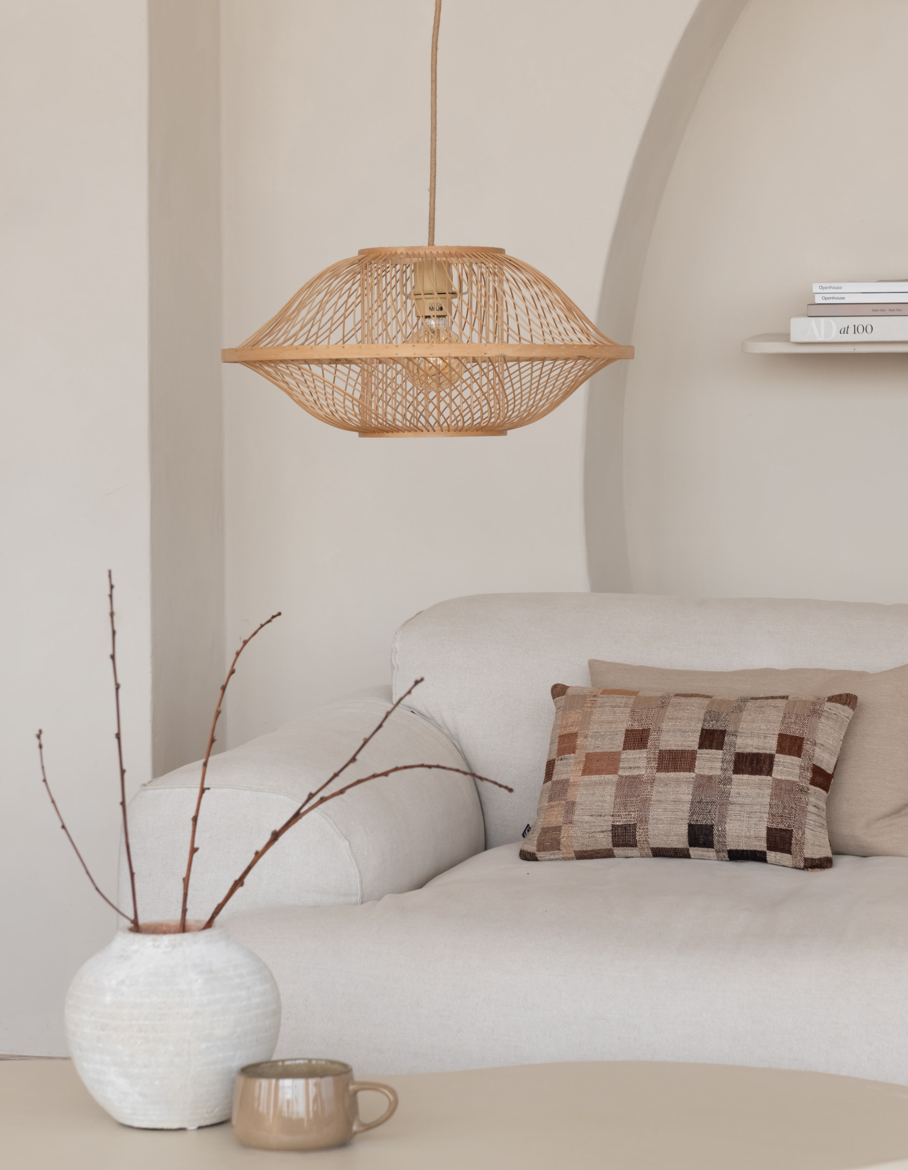 GOOD&MOJO Hanglamp 'Maui' Bamboe, 50cm, kleur Naturel