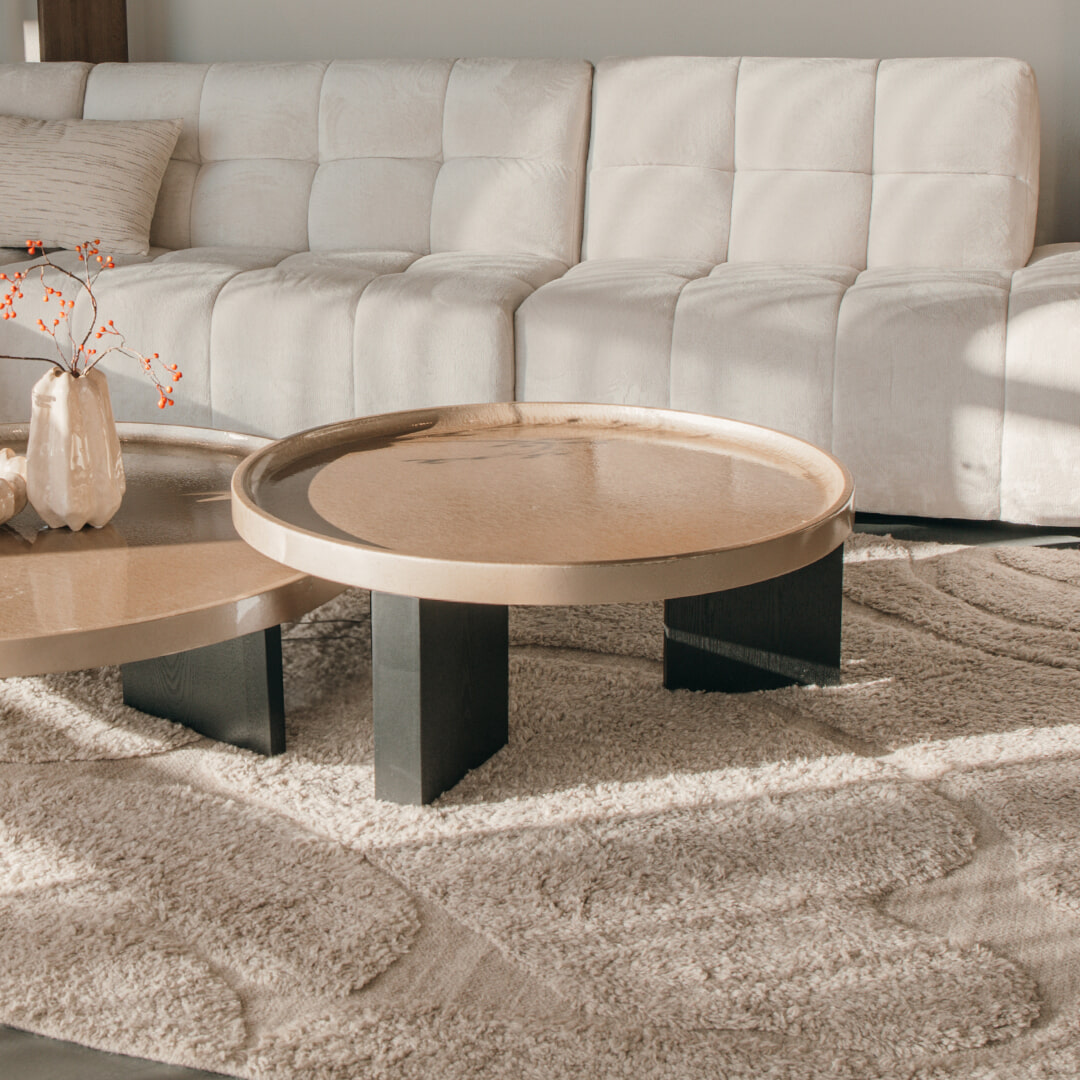 Eleonora Ronde Salontafel Mayson 90cm - Beige