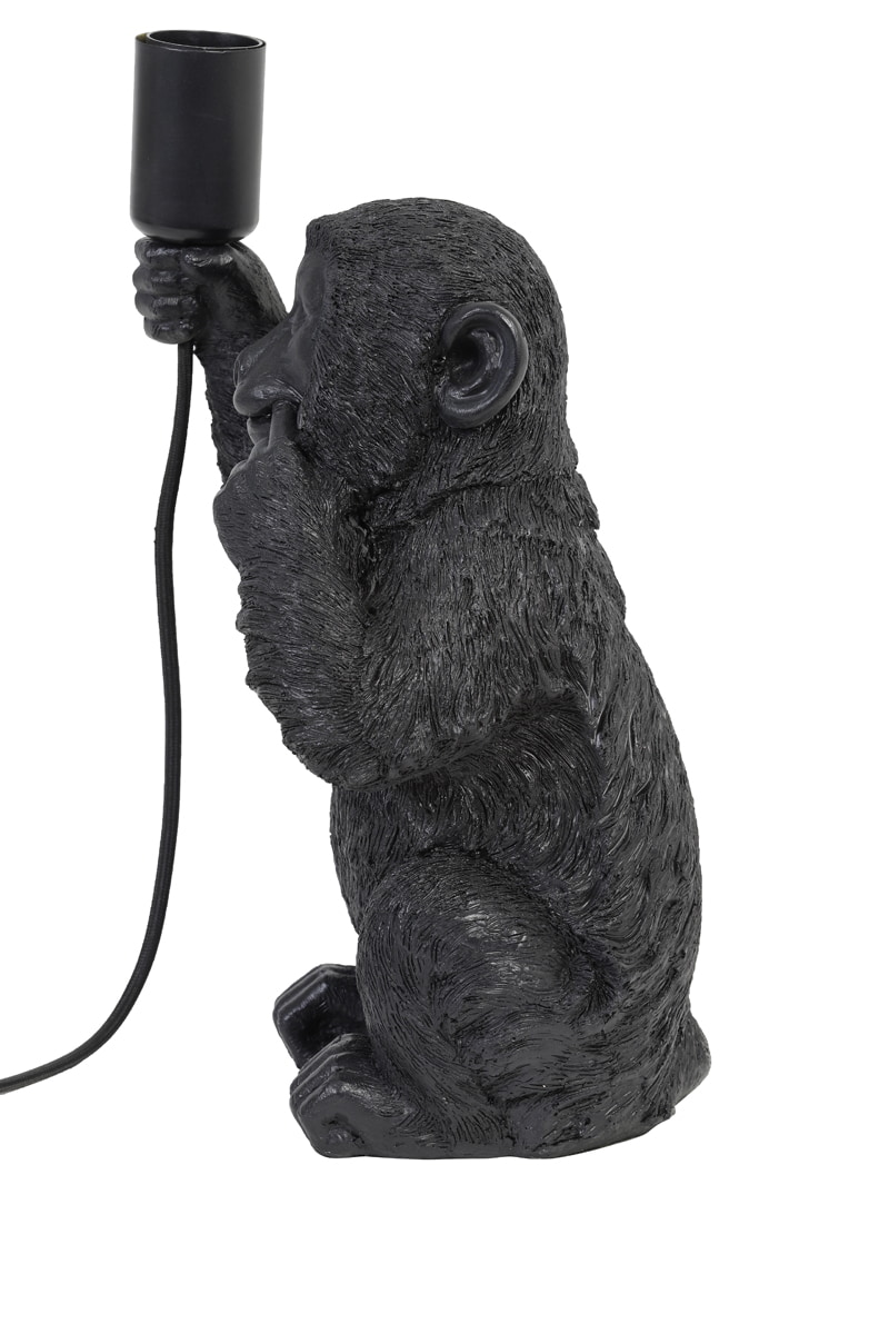 Light & Living Tafellamp 'Monkey' 34cm, kleur Zwart