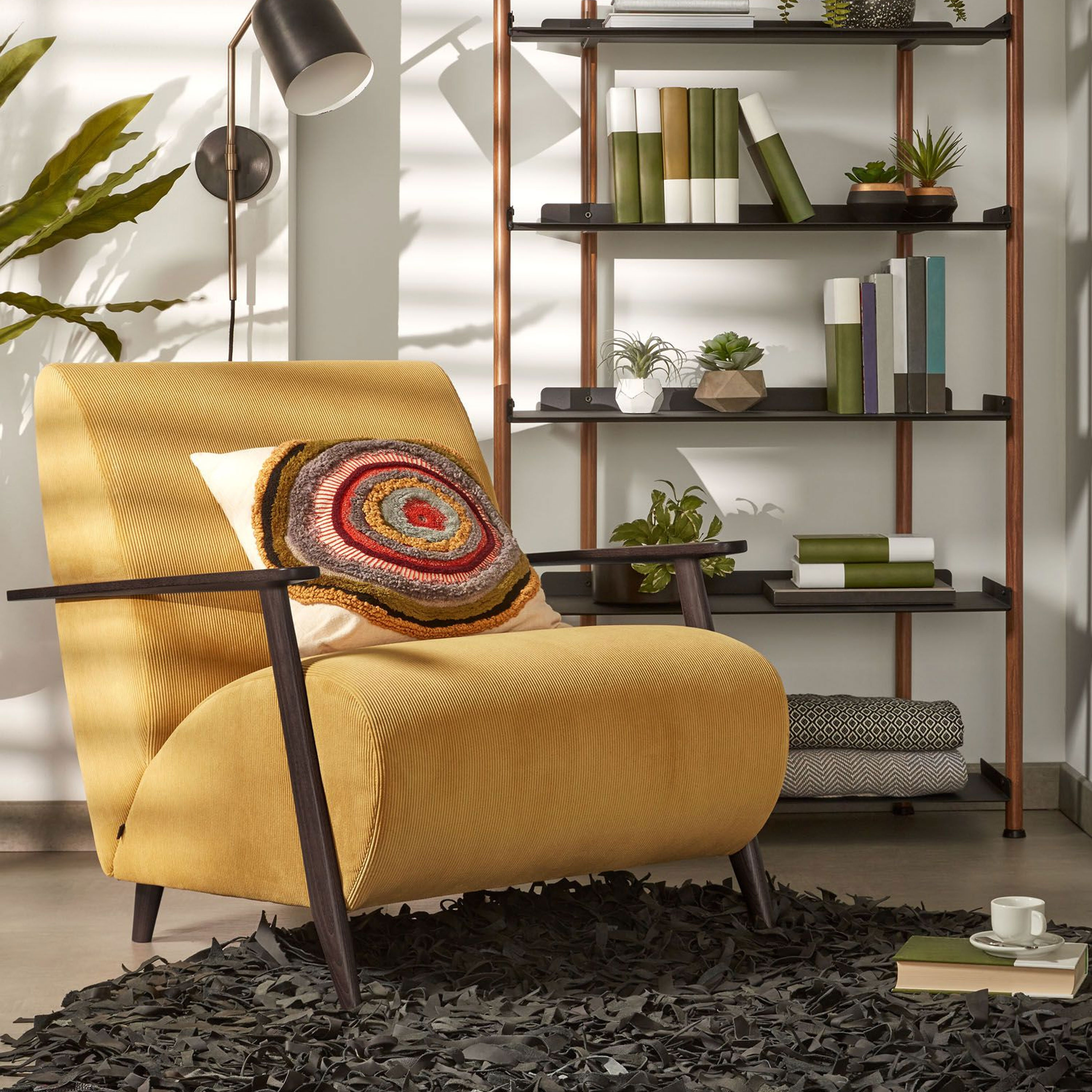 Kave Home Fauteuil 'Meghan' Rib, kleur Mostergeel Kave Home Fauteuil 'Meghan' Rib, kleur Mostergeel
