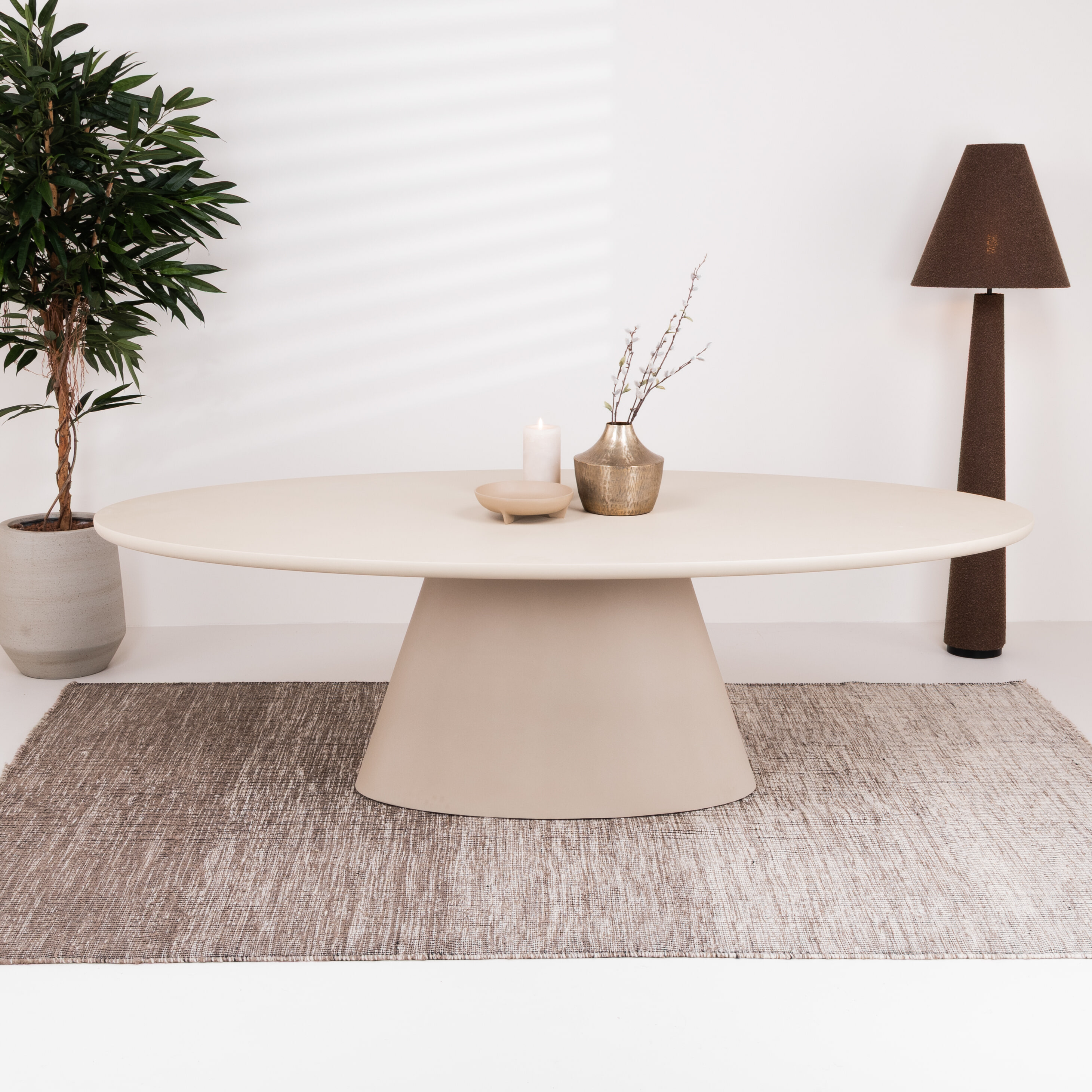 Tower Living Ovale Eettafel Mello 240 x 120cm - Beige - Ovaal