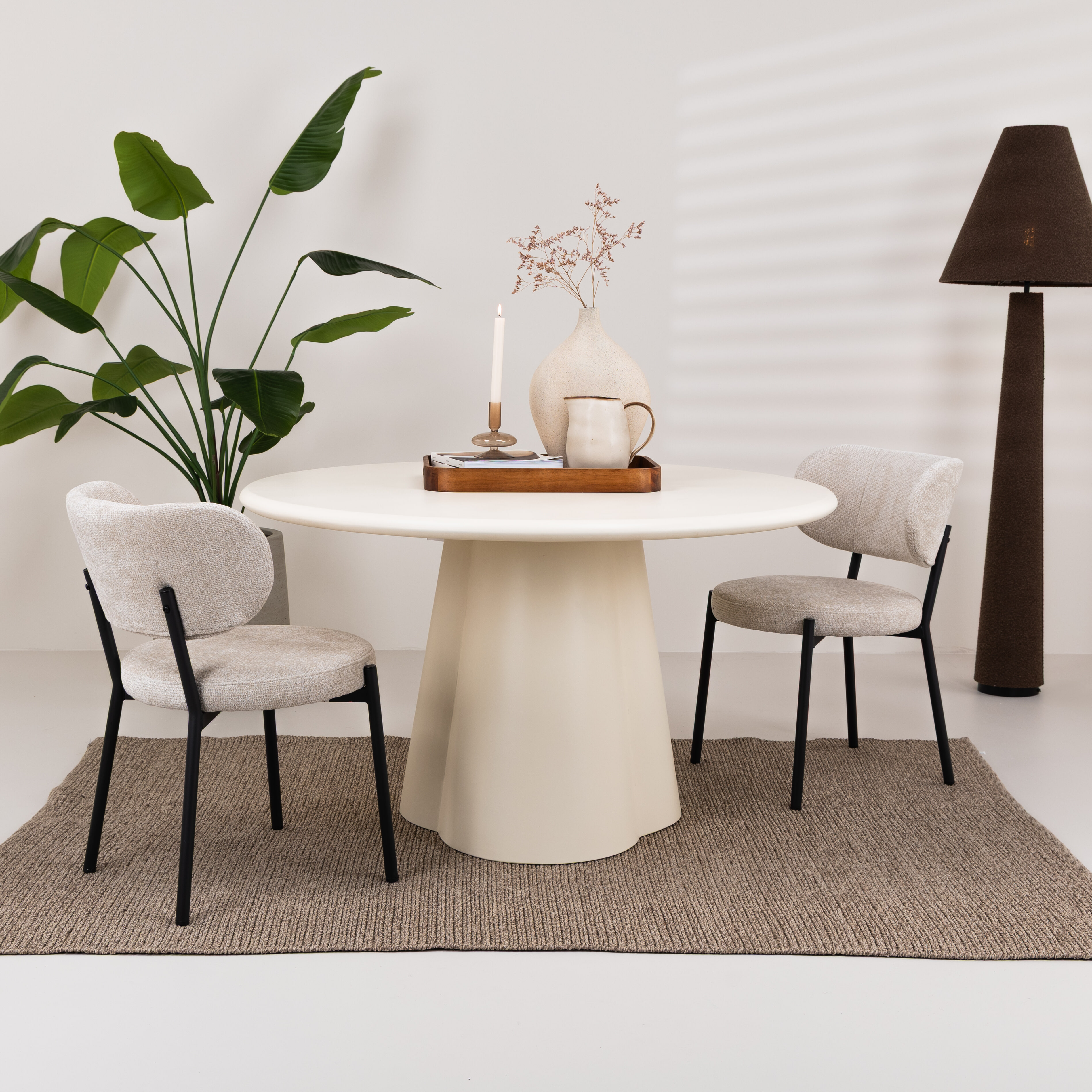 Tower Living Ronde Eettafel Melzo 130cm - Wit