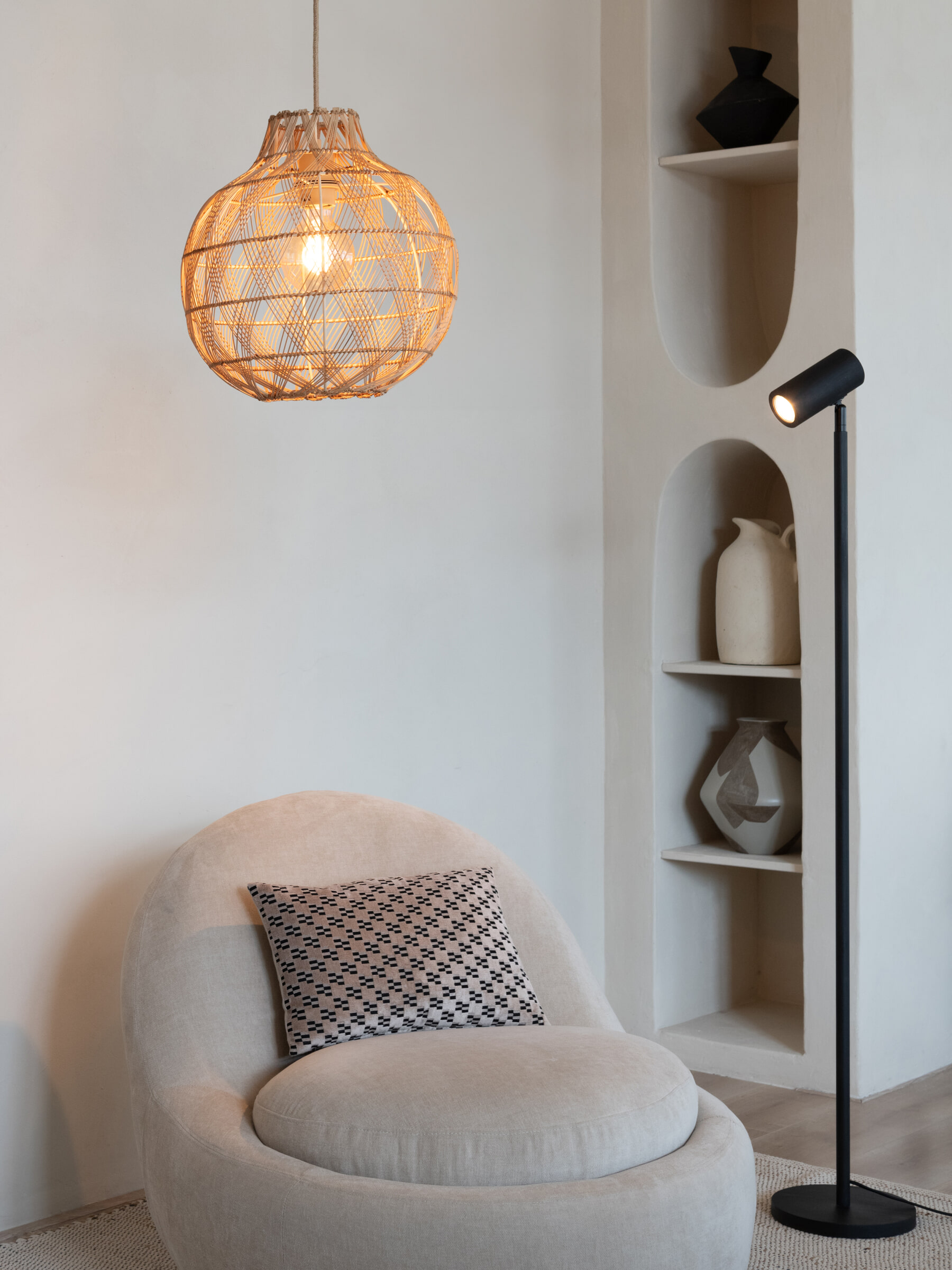 GOOD&MOJO Hanglamp 'Mendoza' Bamboe, 35cm, kleur Naturel