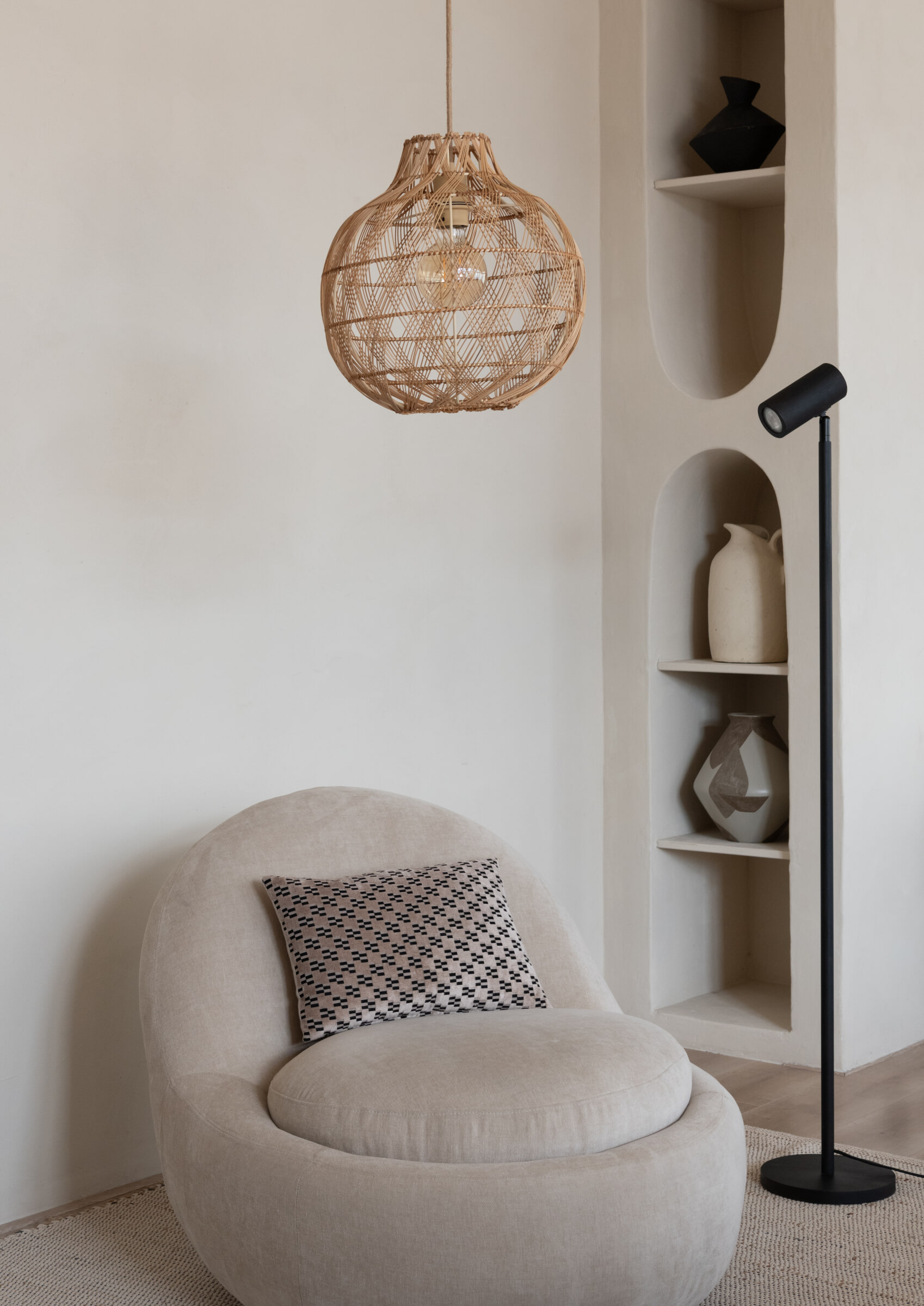 GOOD&MOJO Hanglamp 'Mendoza' Bamboe, 35cm, kleur Naturel