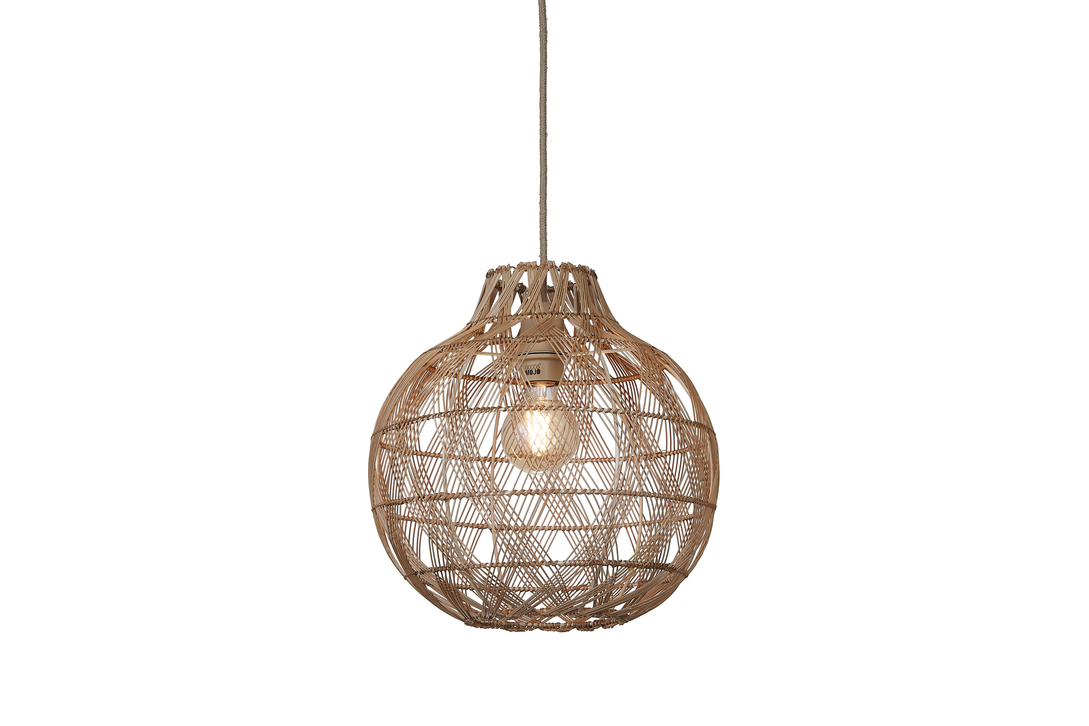GOOD&MOJO Hanglamp 'Mendoza' Bamboe, 35cm, kleur Naturel
