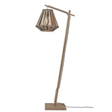 GOOD&MOJO Vloerlamp 'Merapi' Bamboe, 150cm, kleur Naturel/Zwart