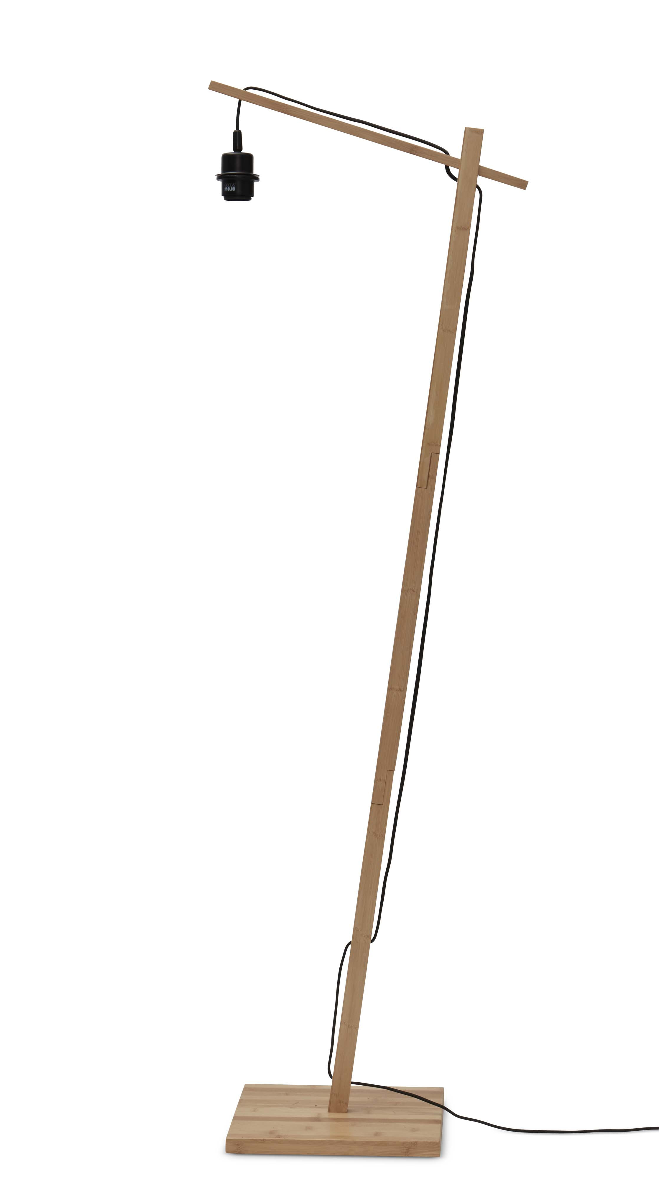 GOOD&MOJO Vloerlamp 'Merapi' Bamboe, 150cm, kleur Naturel/Zwart