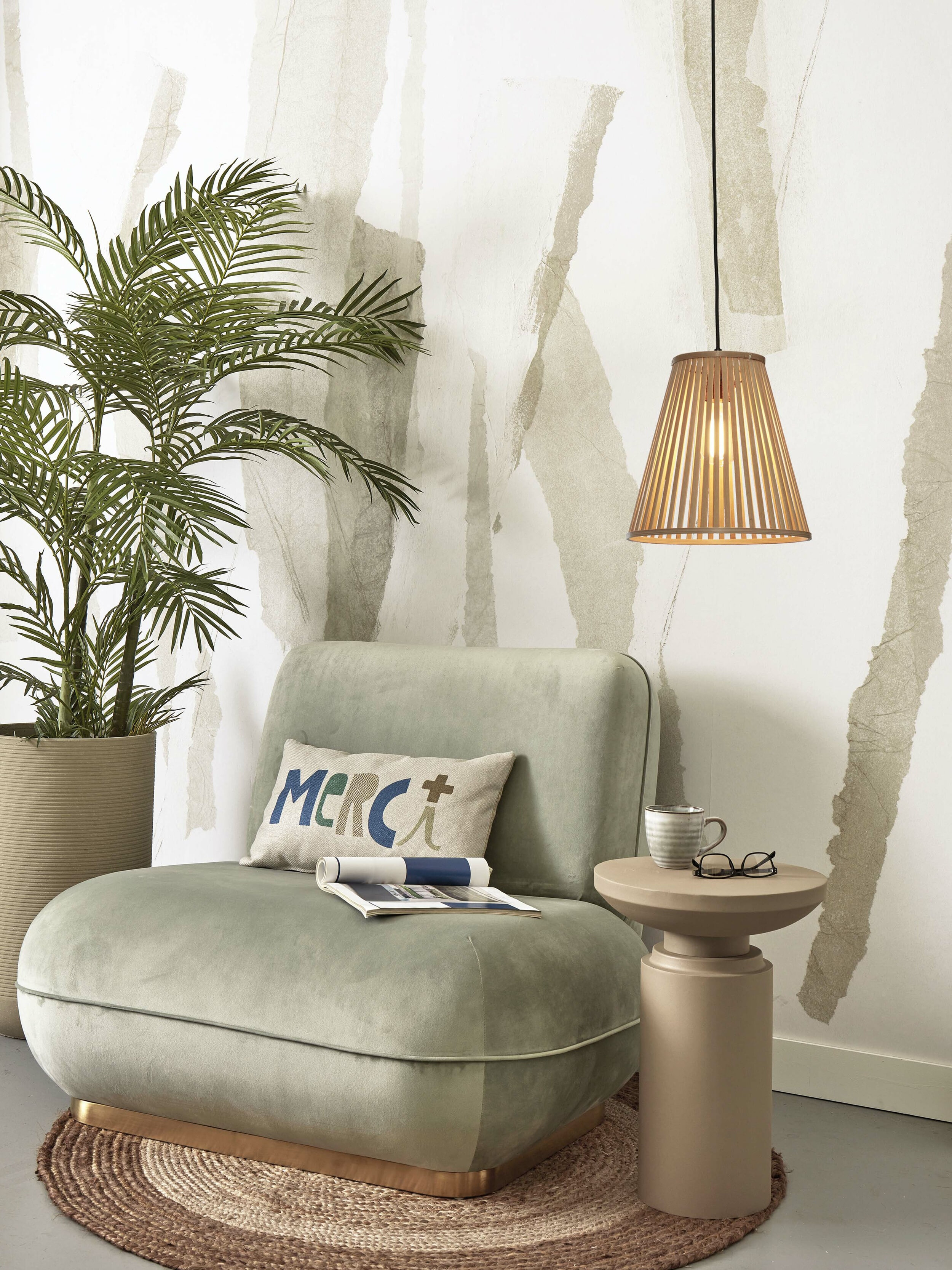 GOOD&MOJO Hanglamp 'Merapi' Bamboe, 30cm, kleur Naturel