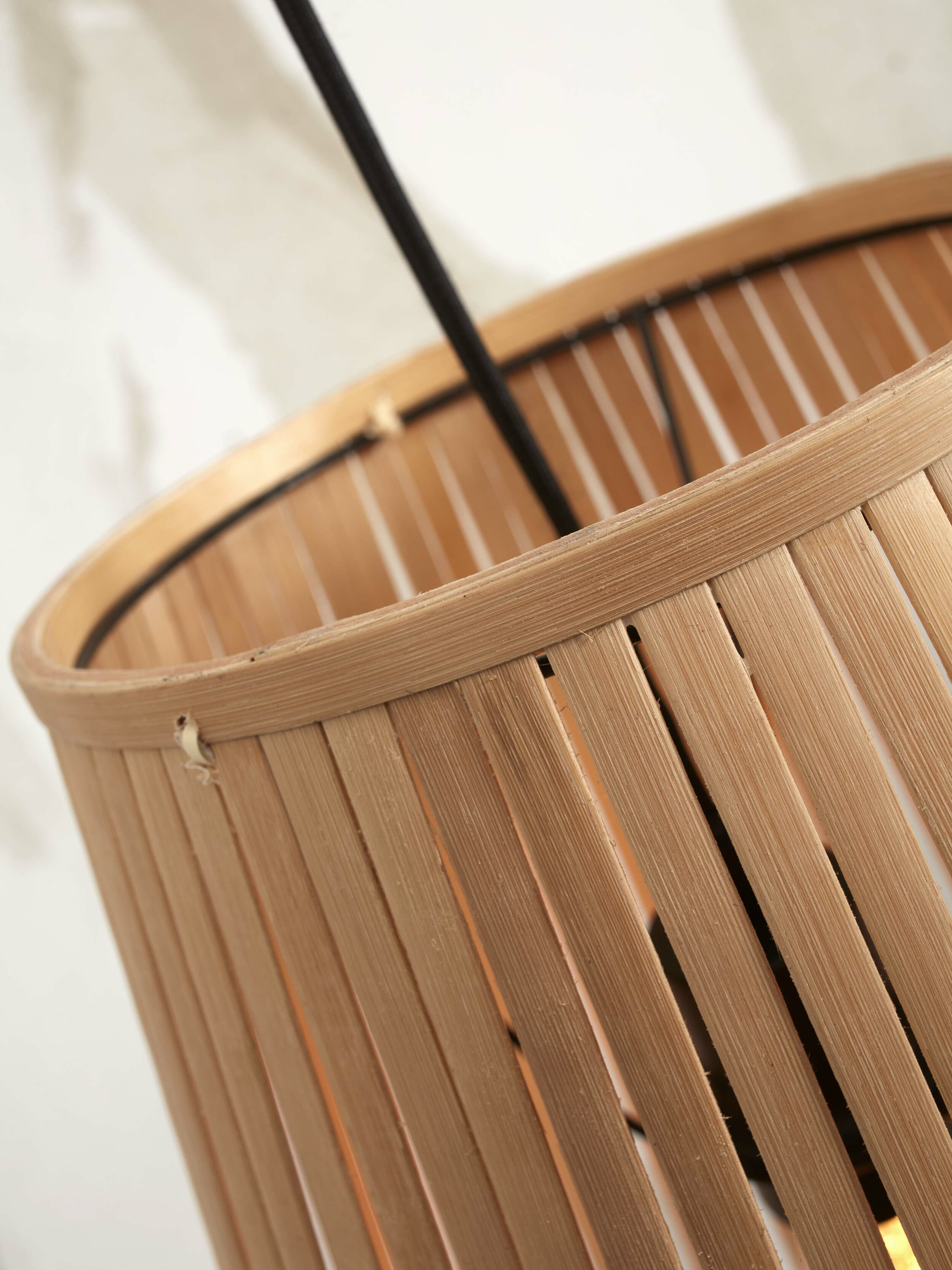 GOOD&MOJO Hanglamp 'Merapi' Bamboe, 30cm, kleur Naturel