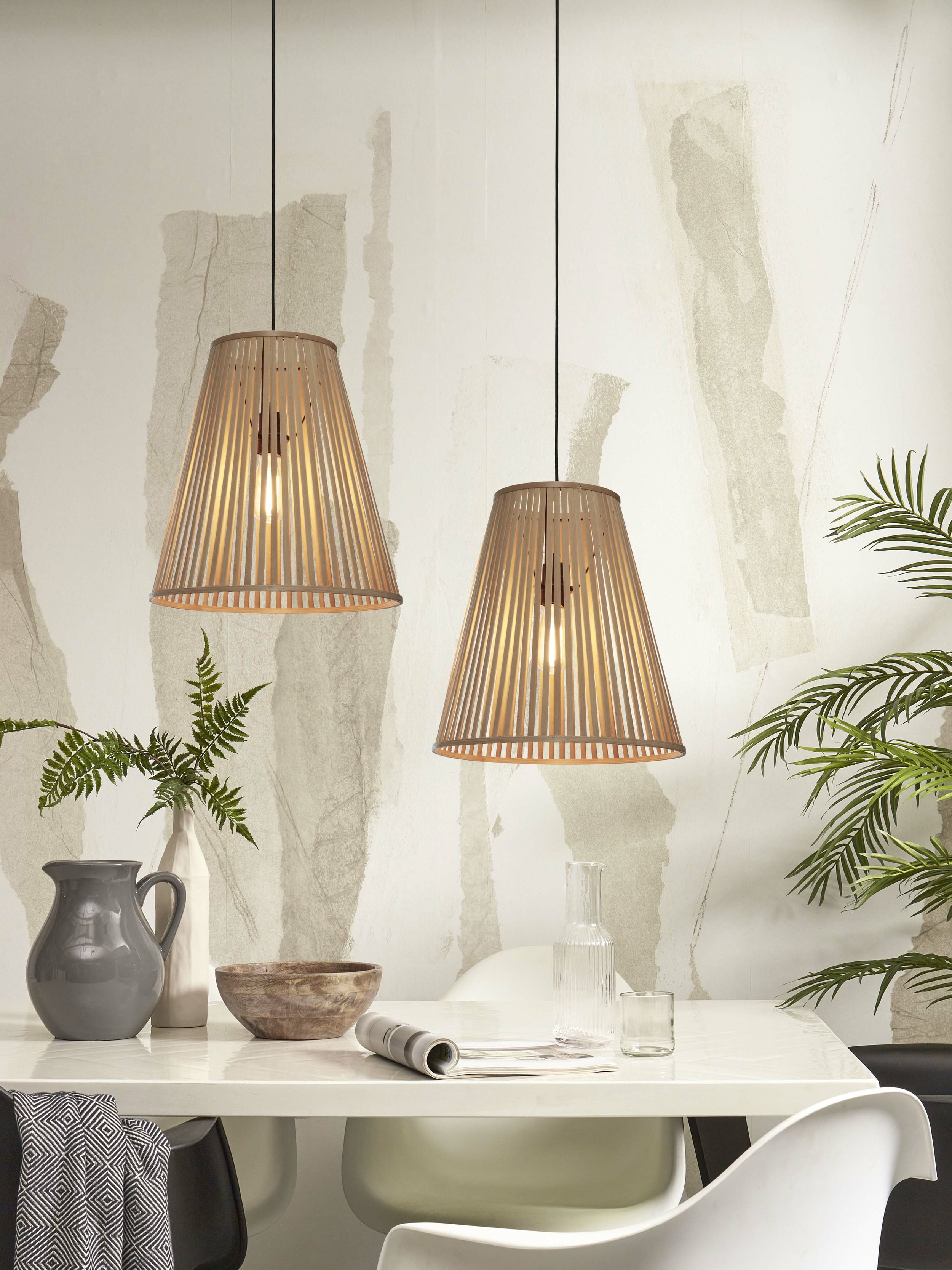 GOOD&MOJO Hanglamp 'Merapi' Bamboe, 40cm, kleur Naturel