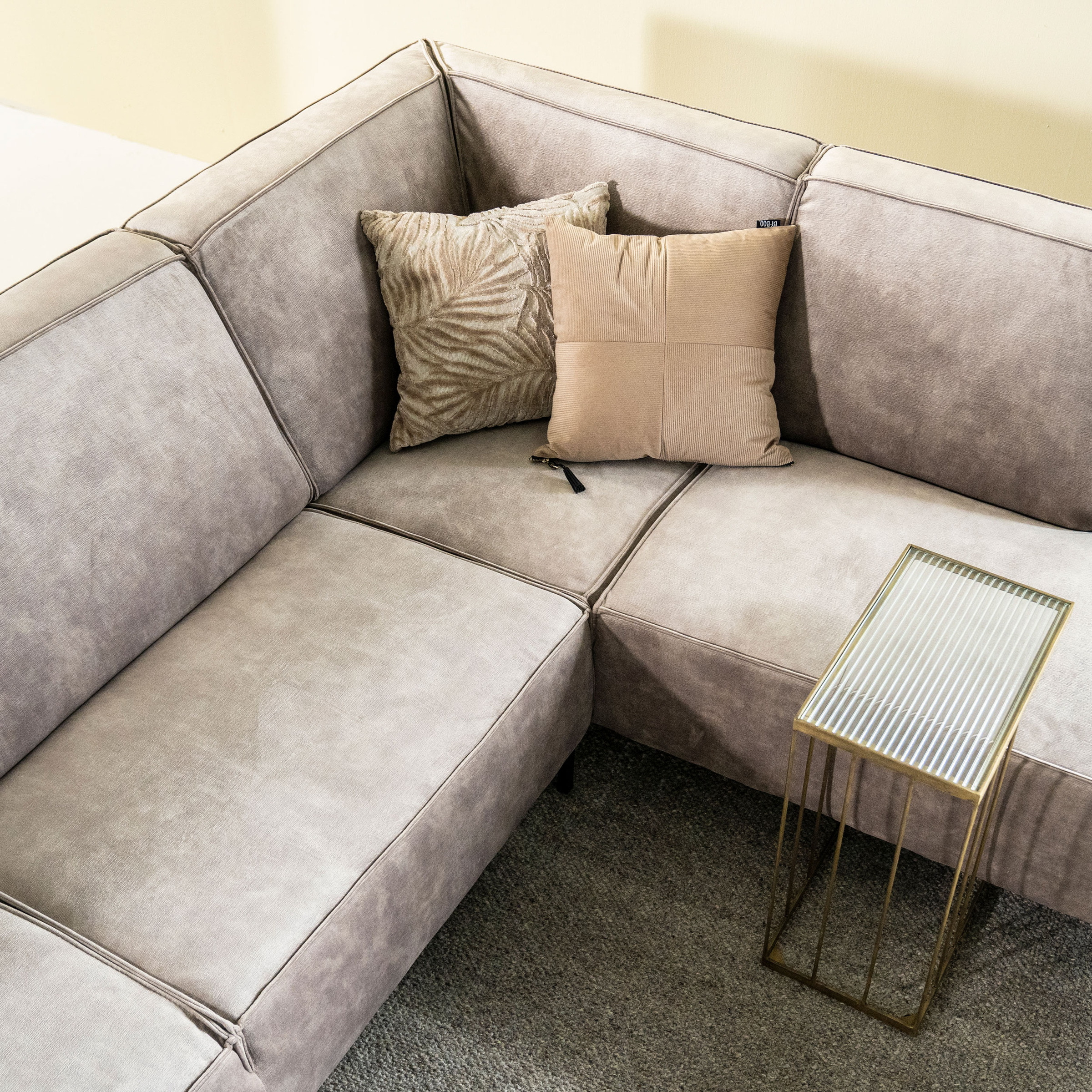 Sevn Hoekbank 'Michelle' Links, Velvet, kleur lever