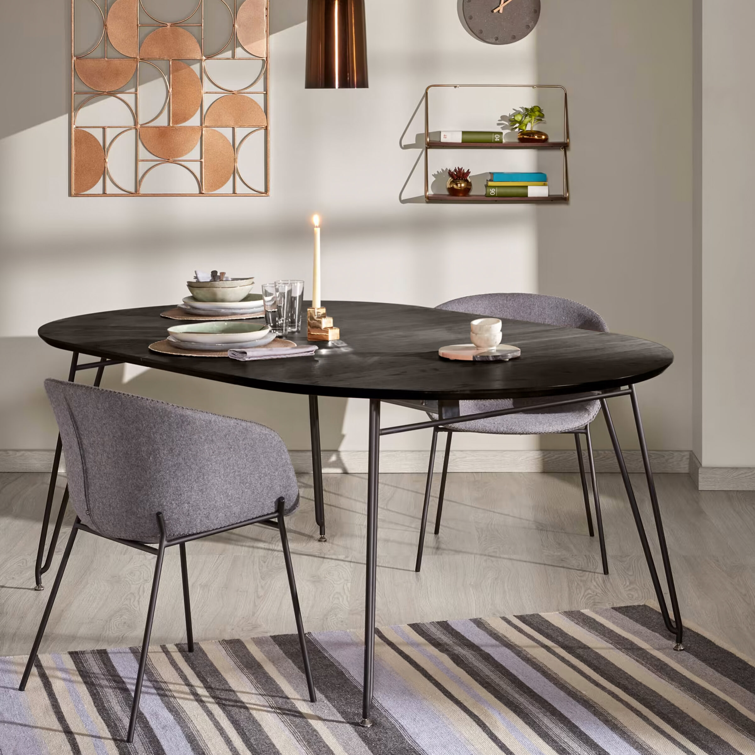 Kave Home Uitschuifbare Ronde Eettafel 'Milian' Ø120 x 120/160/200cm