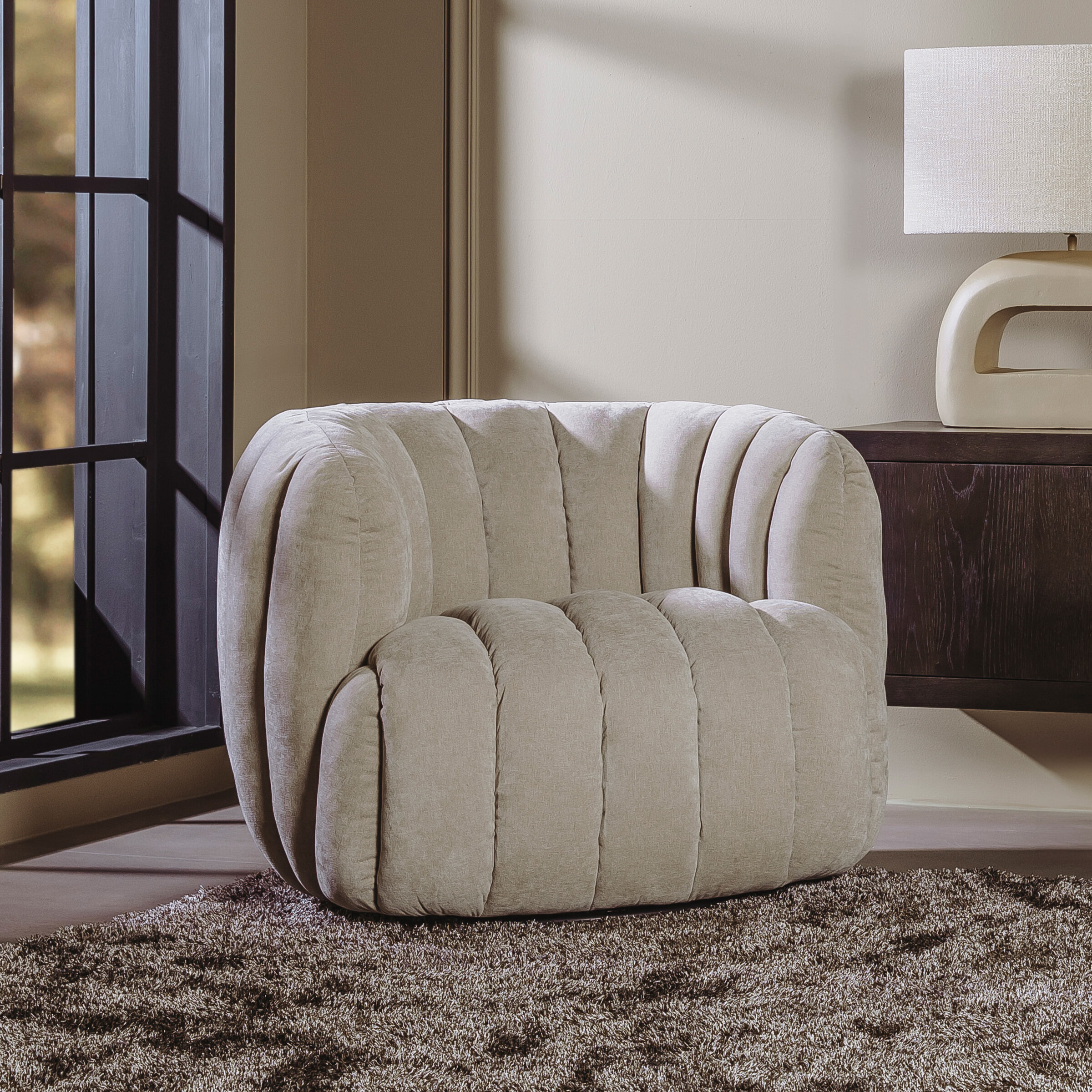 Tower Living Draaifauteuil 'Verdi' Chenille