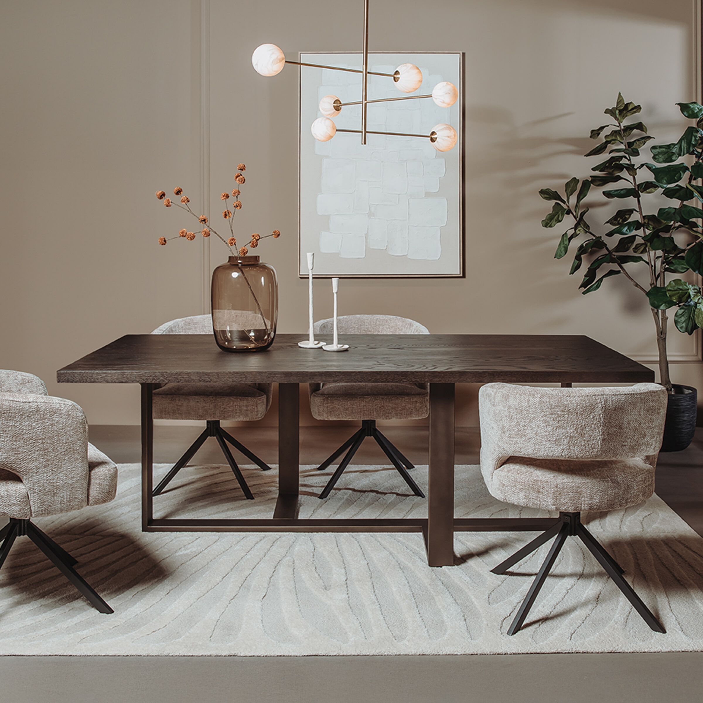 Tower Living Eettafel 'Mincio' Eiken