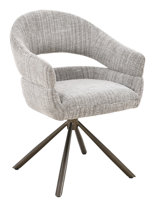 MUST Living Draaibare Eetkamerstoel Clooney Donna-stof - Beige