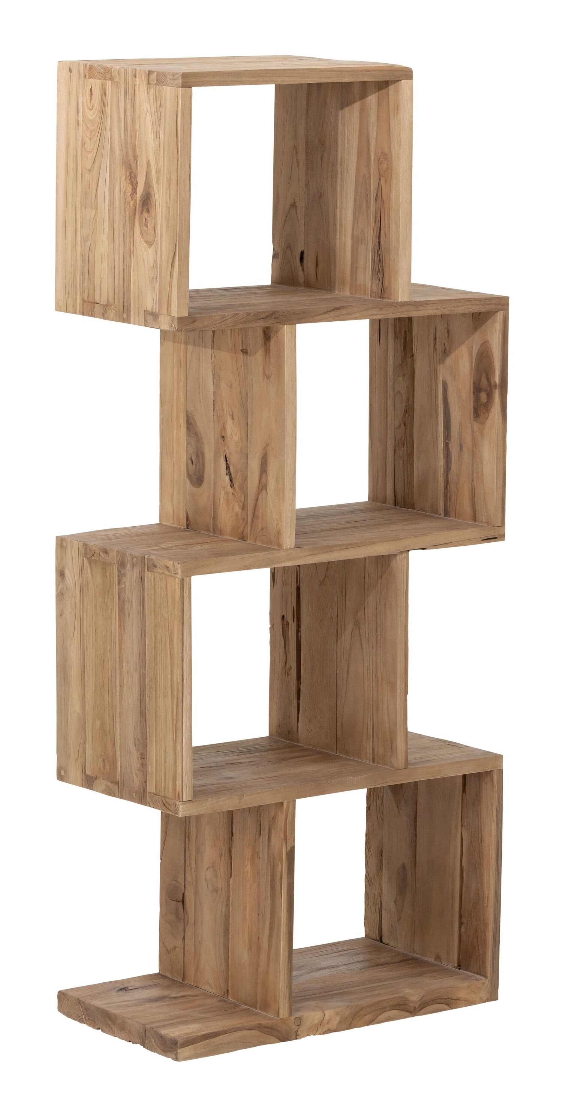 MUST Living Wandkast Tetris Gerecycled teakhout, 154 x 55cm - Naturel