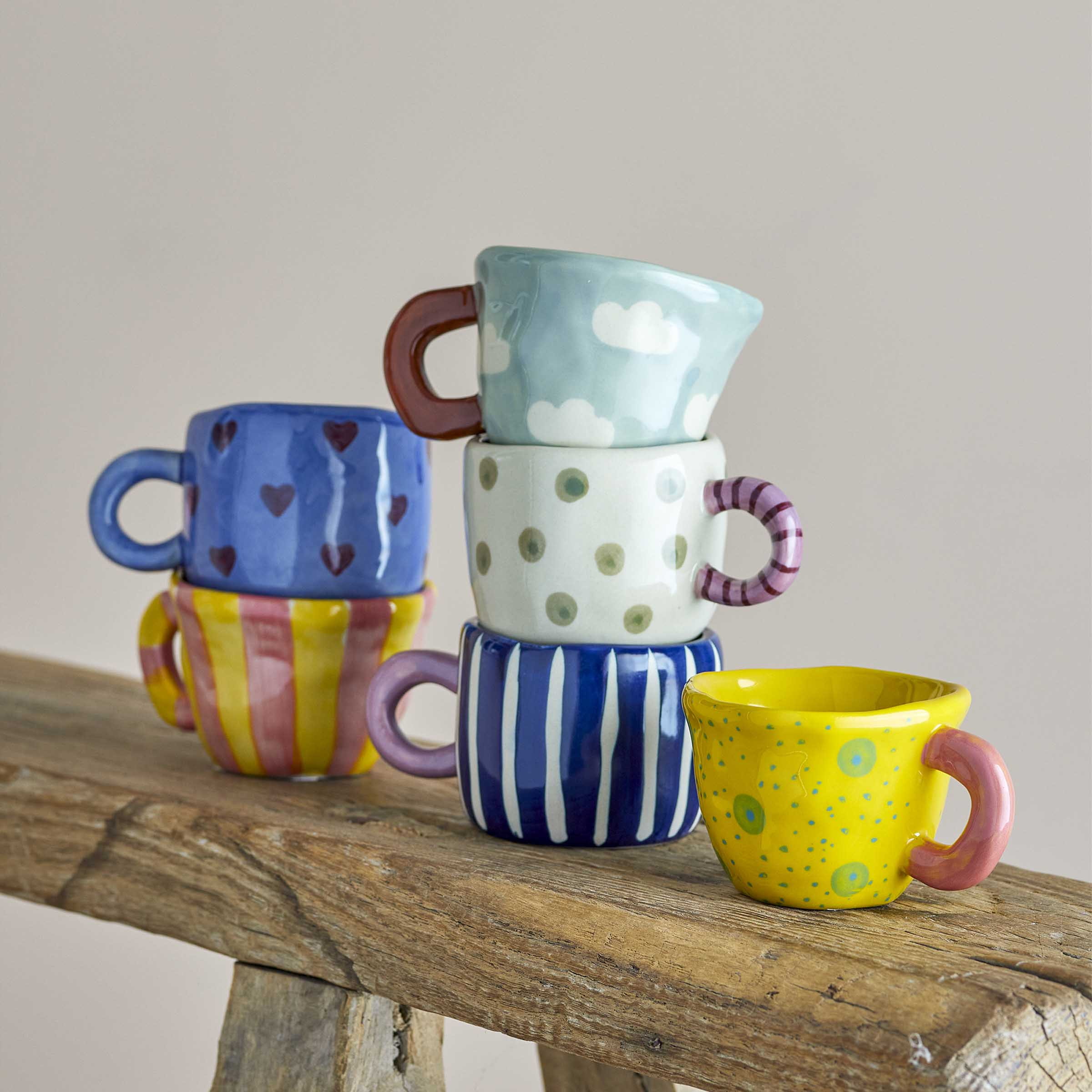 Bloomingville Mok Nini Set van 6 stuks - Meerkleurig