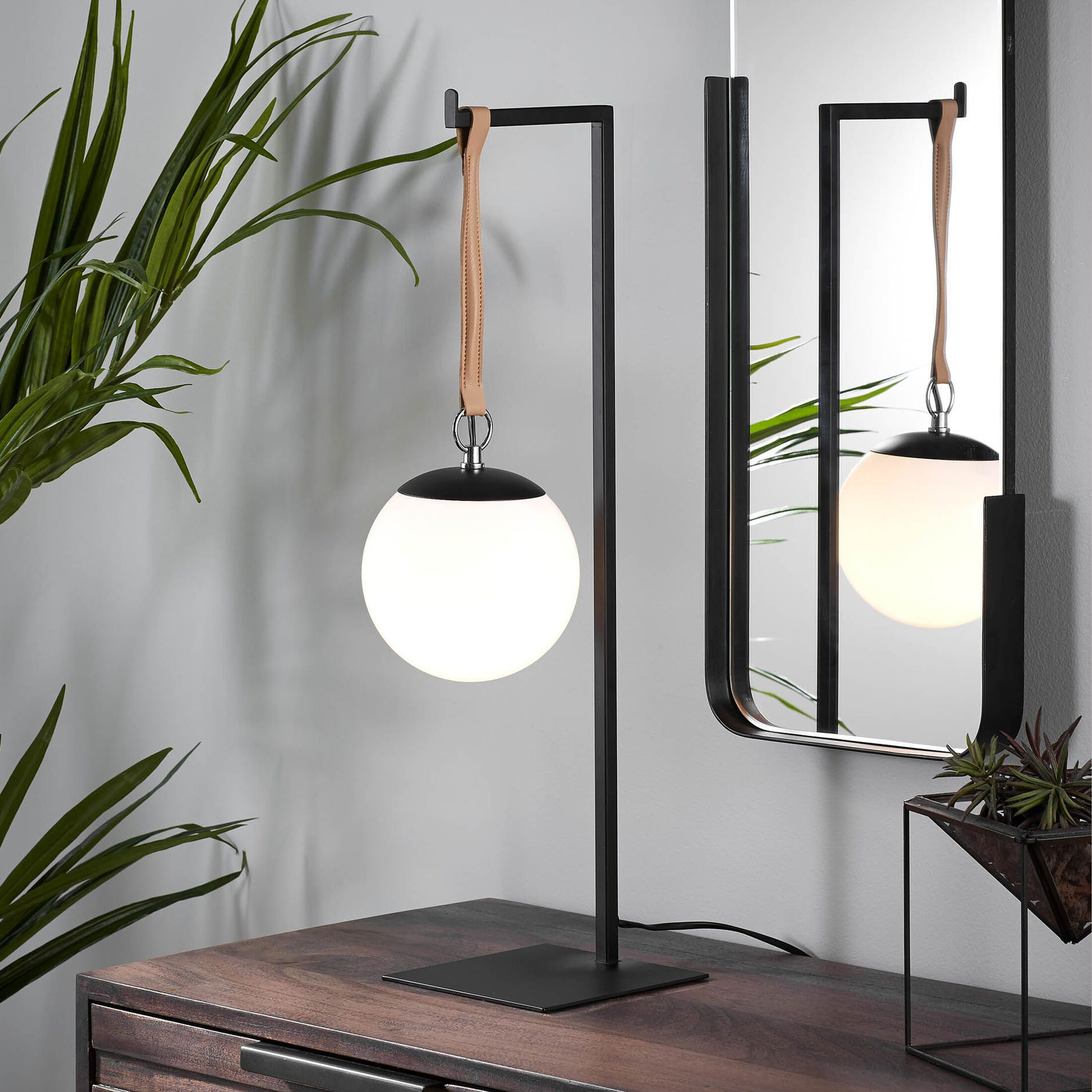 Kave Home Tafellamp 'Monteiro', kleur Zwart