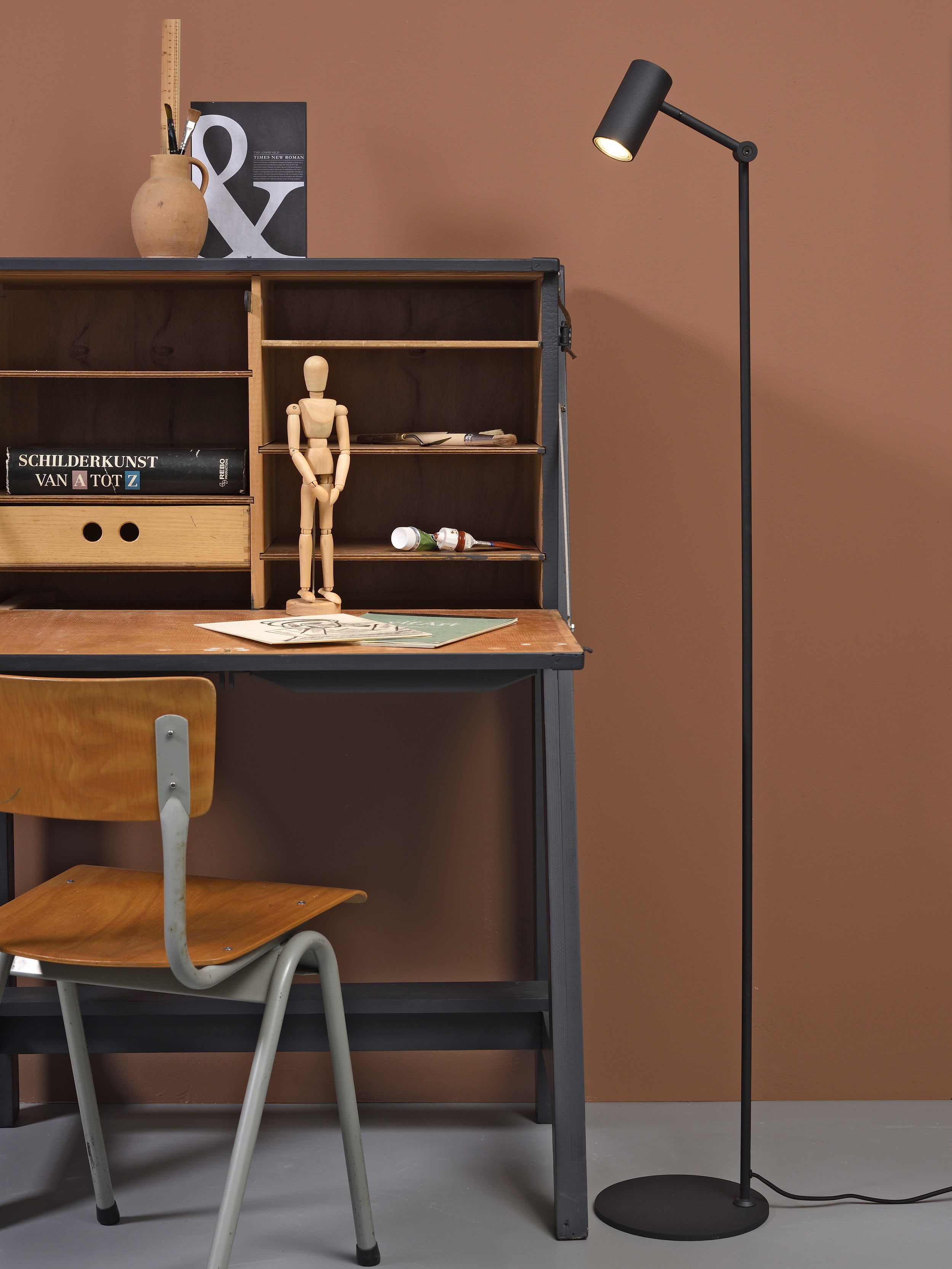 its about RoMi Vloerlamp 'Montreux' 150cm, kleur Zwart