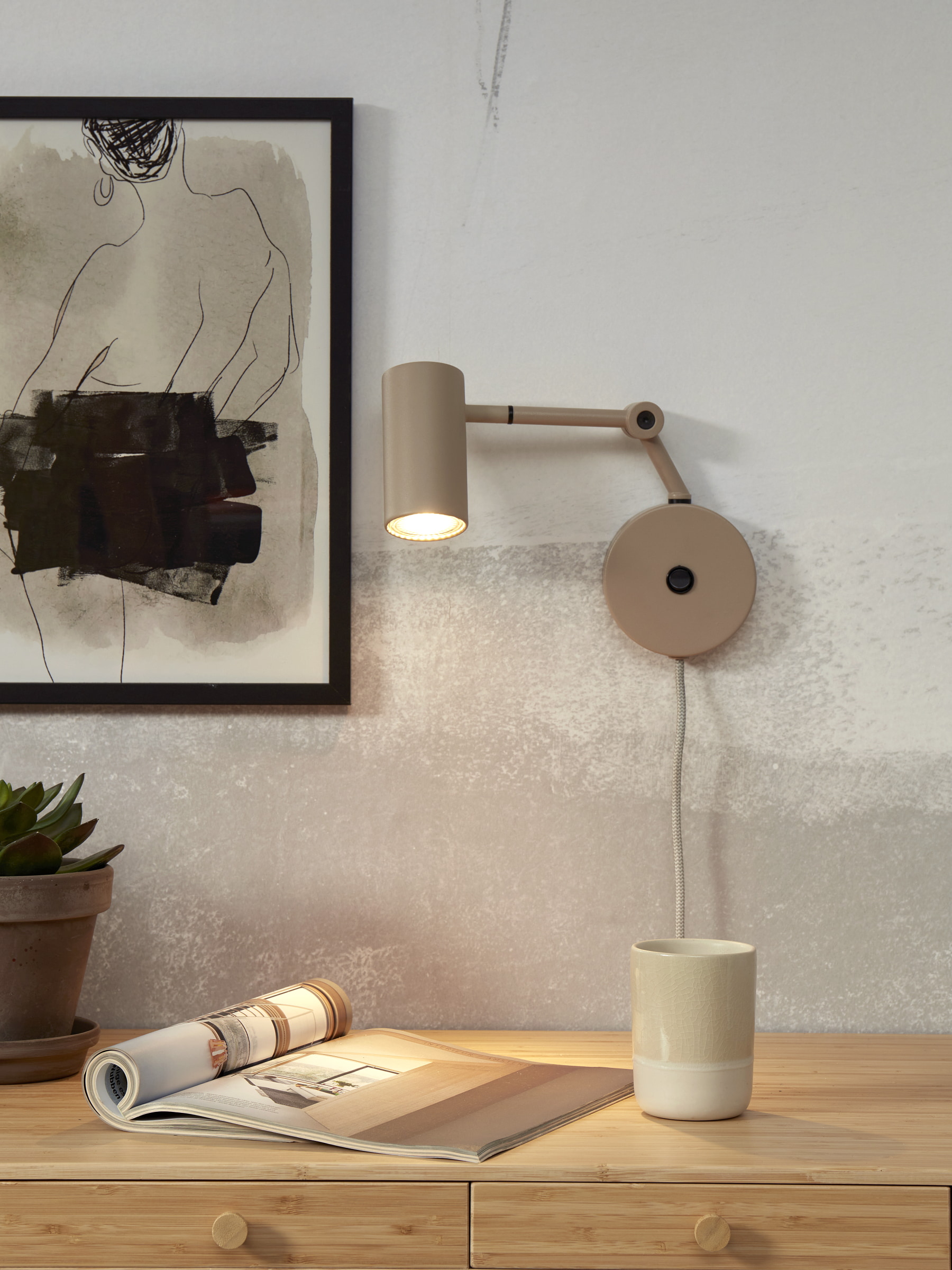 its about RoMi Wandlamp 'Montreux' kleur Zand