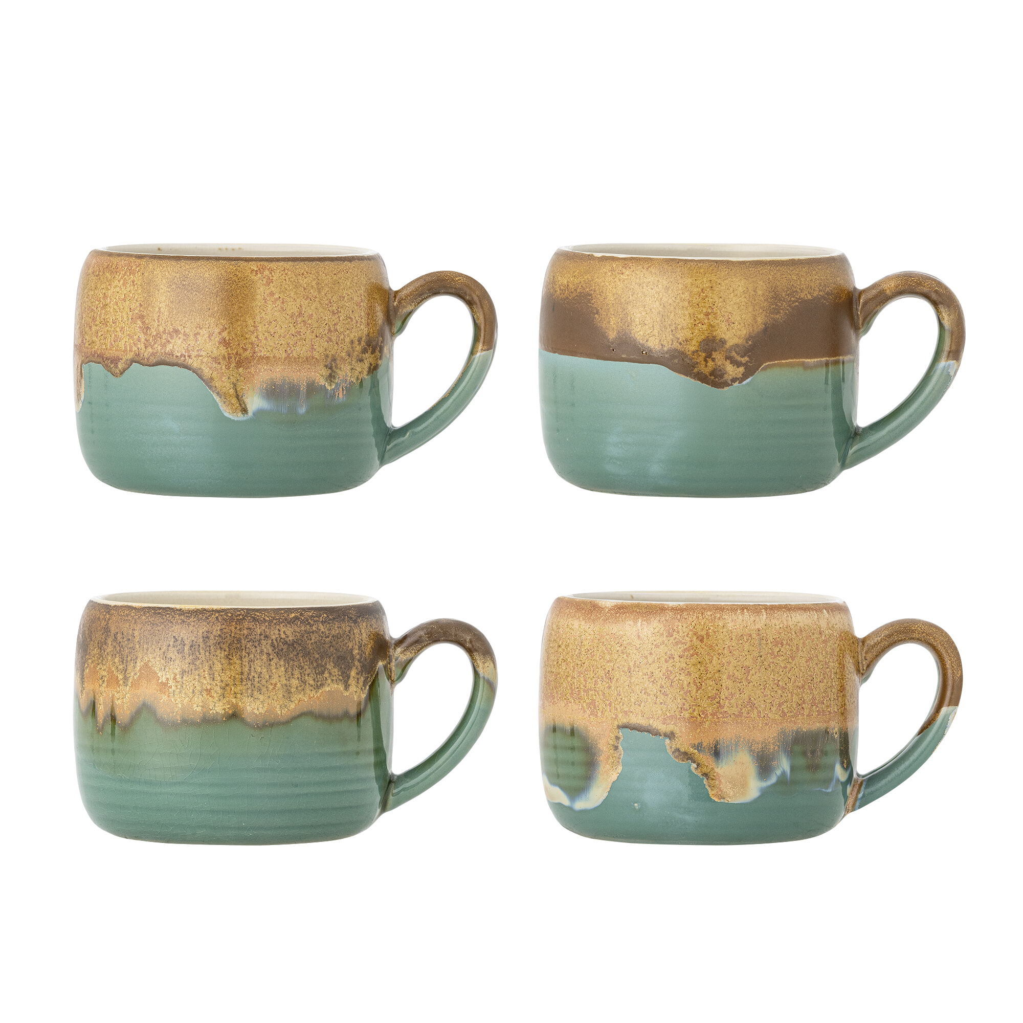Bloomingville Mok Sheen Set van 4 stuks - Groen