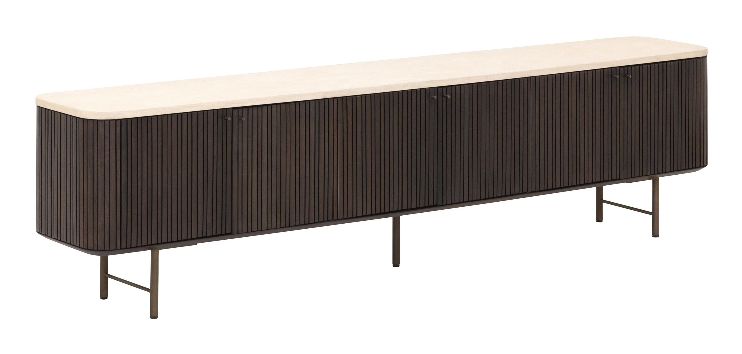 DTP Home TV-meubel Maroon Mahoniehout en mortex, 220cm - Zwart