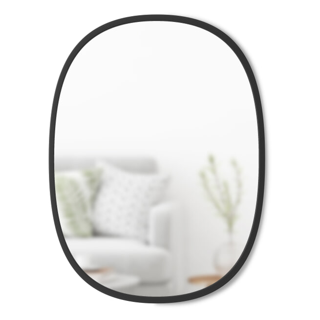 Umbra Ovale Spiegel 'Hub' kleur Zwart