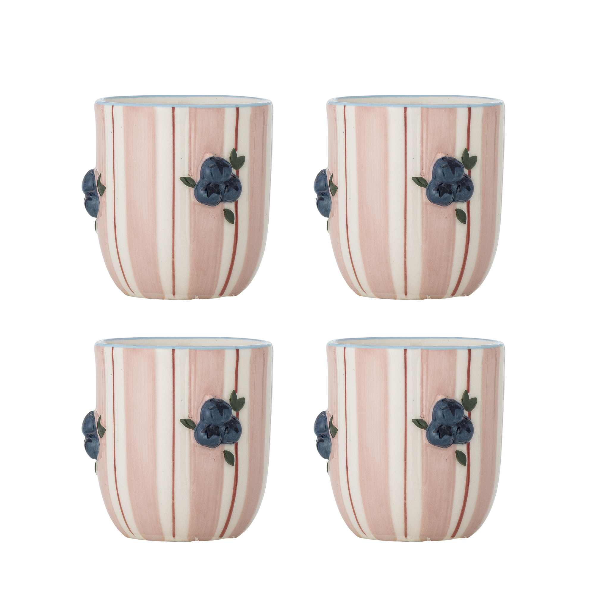 Bloomingville Mok Carry Set van 4 stuks - Roze