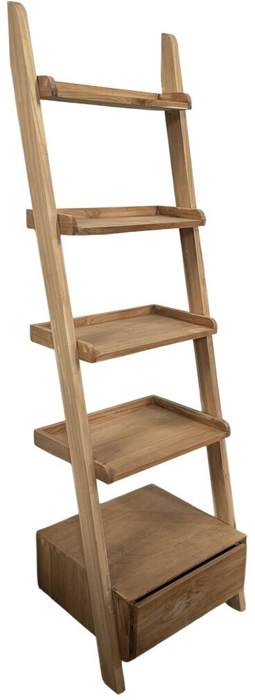 MUST Living Boekenkast Stairs Teakhout, 52 x 182cm - Bruin